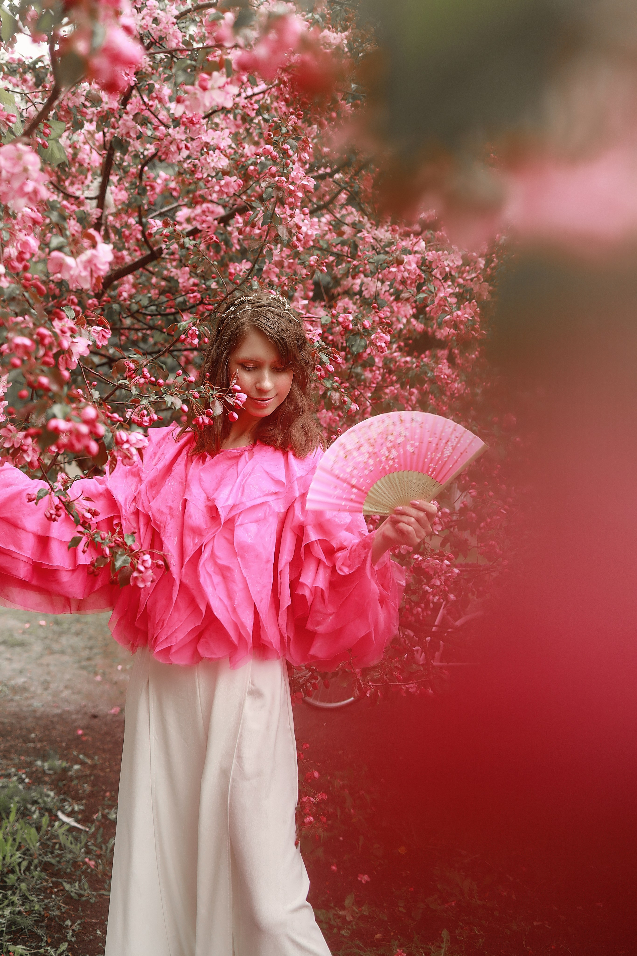 Фотосессия в Сакуре под дождем. Иванова Ирина Свадебный и семейный фотограф г. Уфа