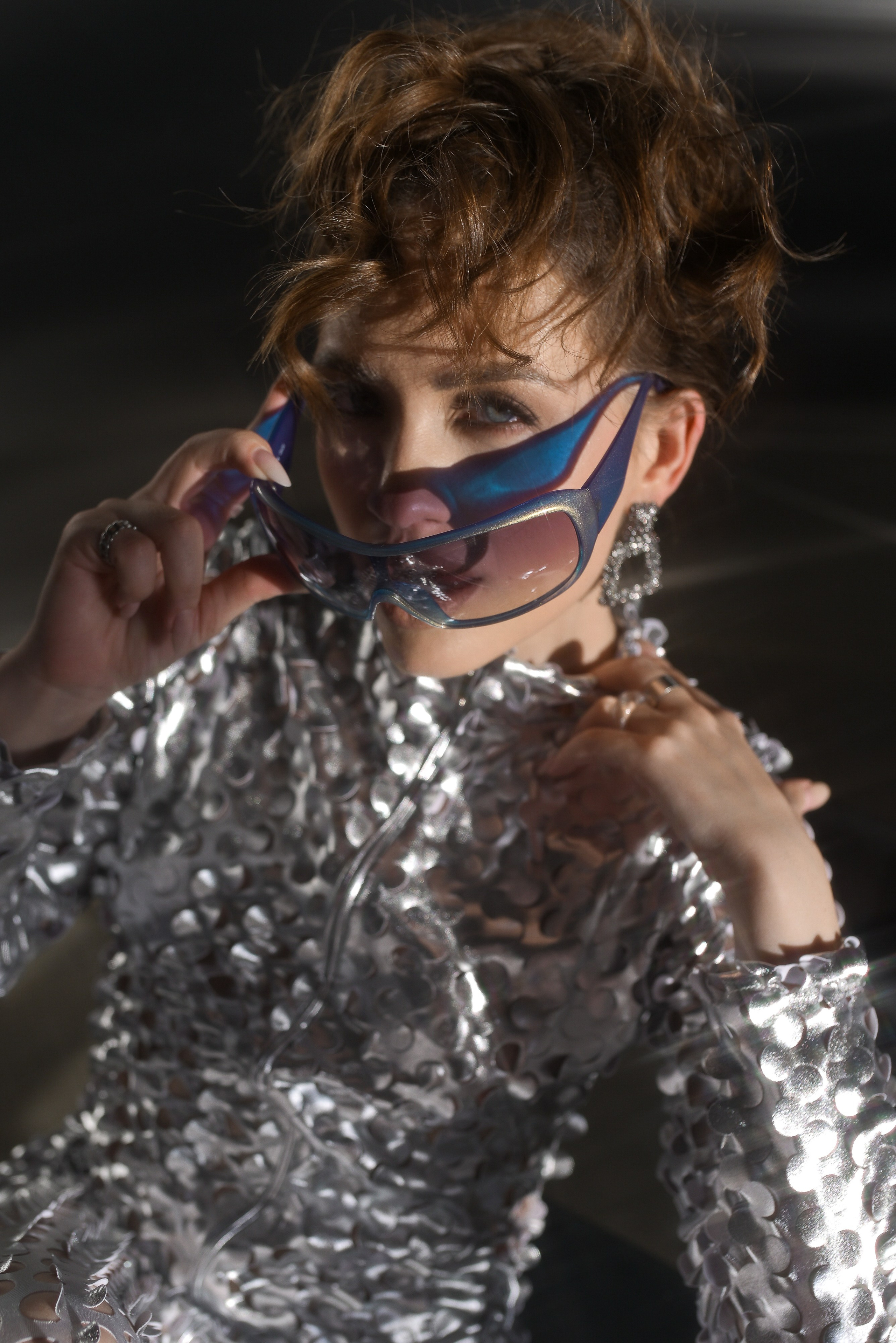 Съёмка в фотостудии Base, серебристая стена. Semerlina.ru