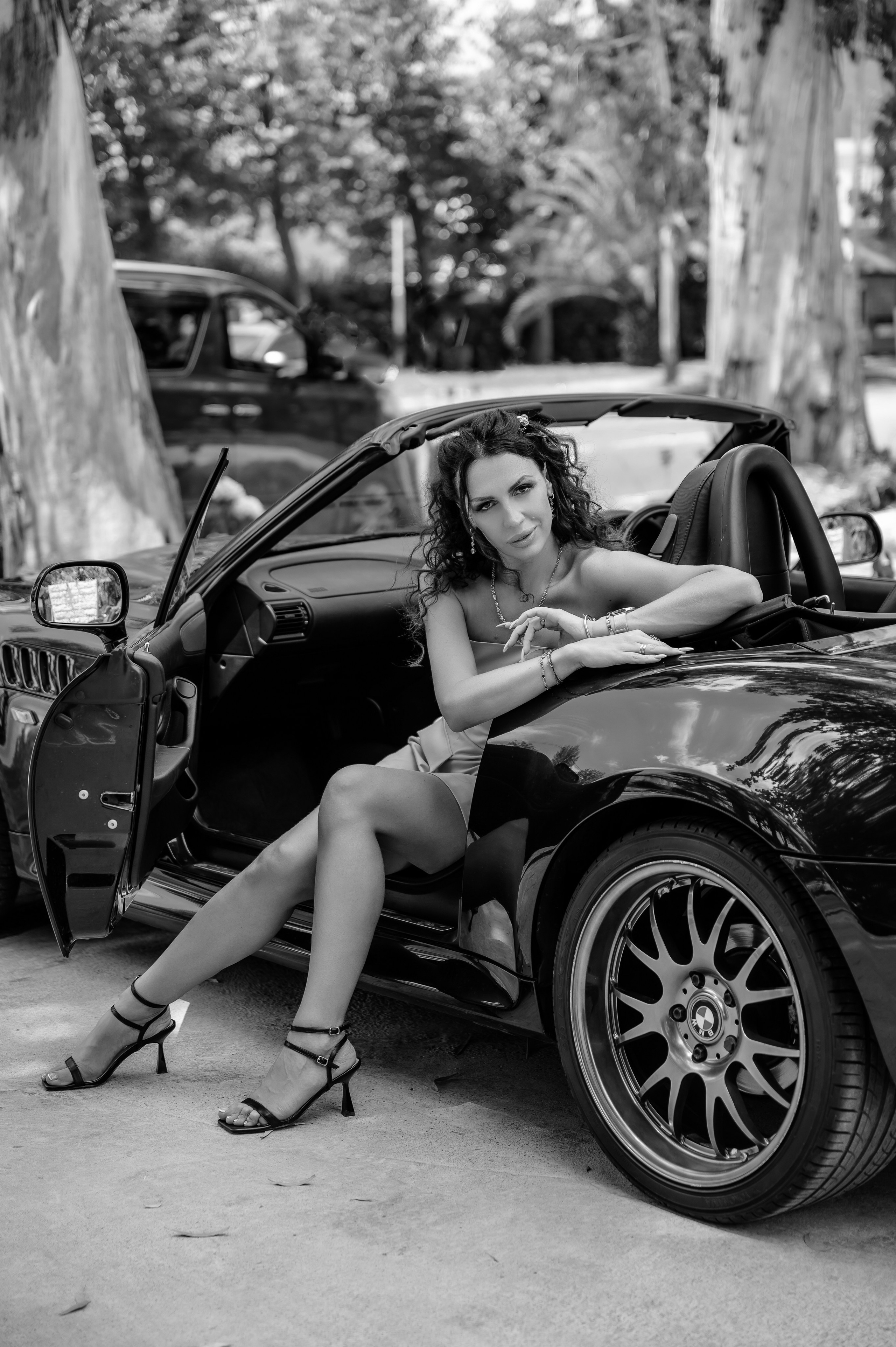 Леся и кабриолет. Наталья Слесаренко фотограф в Сочи