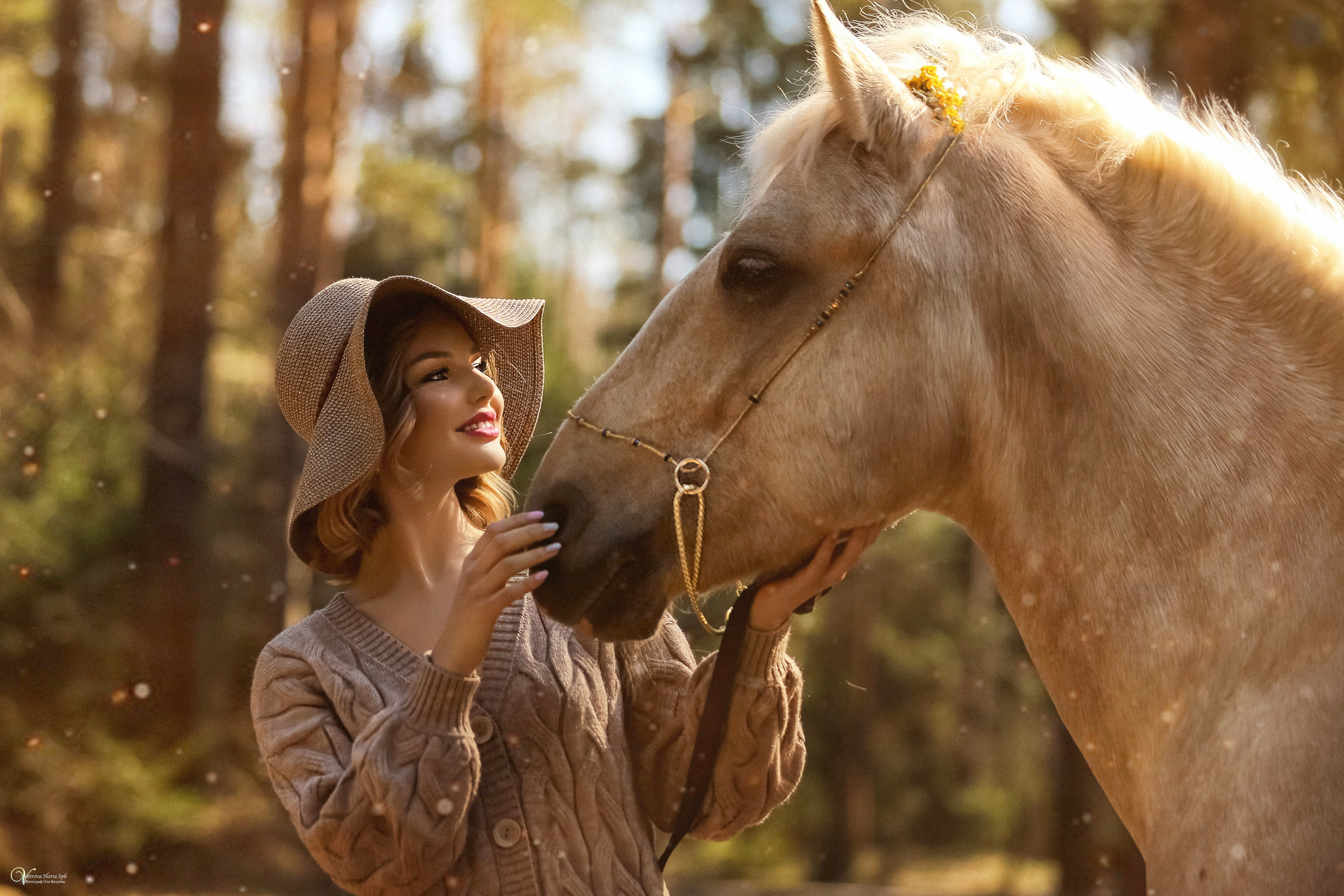 Конная фотосессия в лесу в СПб. Фотограф женский и мужской портрет Санкт-Петербург
