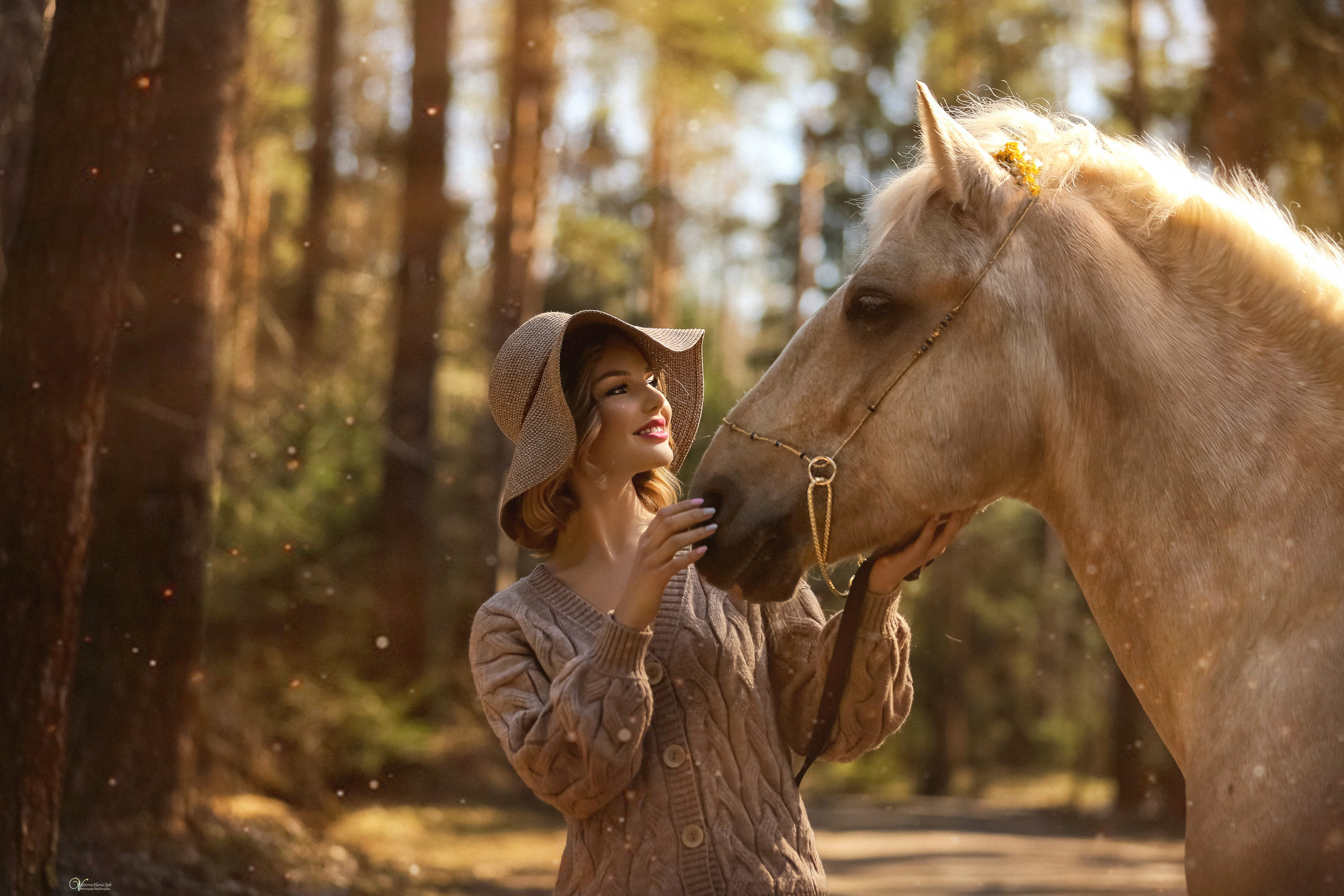 Конная фотосессия в лесу в СПб. Фотограф женский и мужской портрет Санкт-Петербург