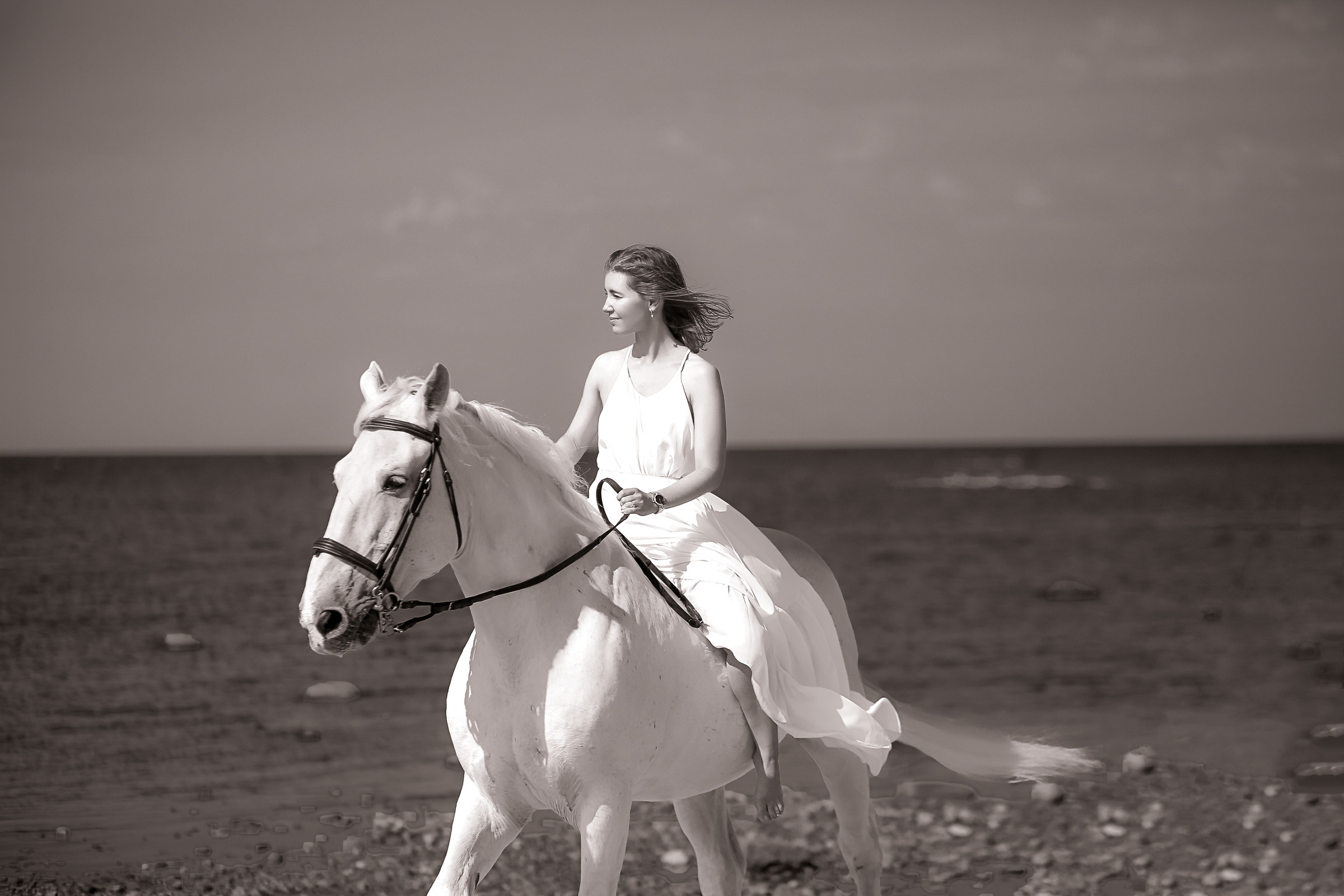 Фотосессия с белым конем в Санкт-Петербурге. Фотограф женский и мужской портрет Санкт-Петербург
