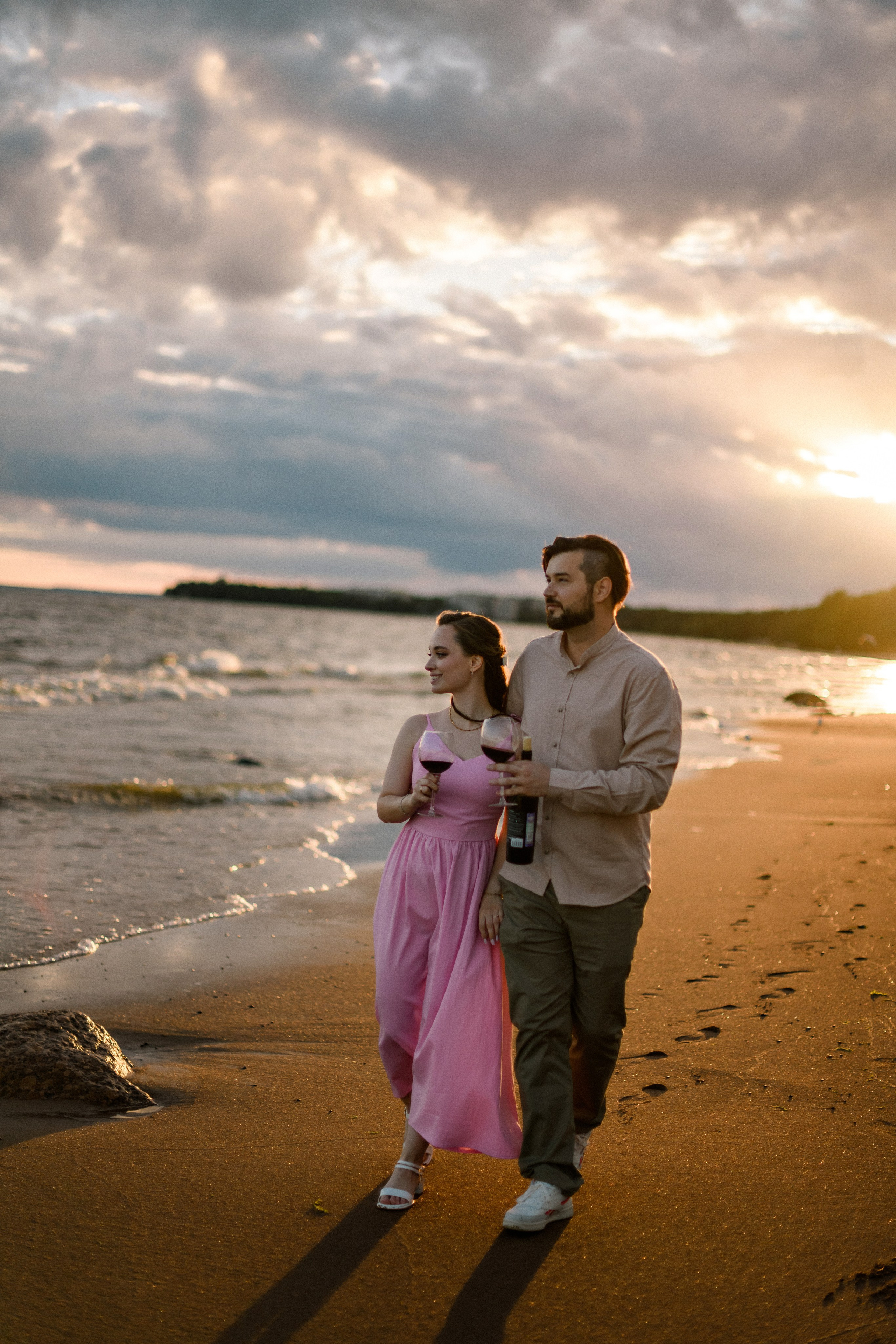 Настя и Вова Финский залив. Свадебный фотограф в Санкт-Петербурге София Шубик