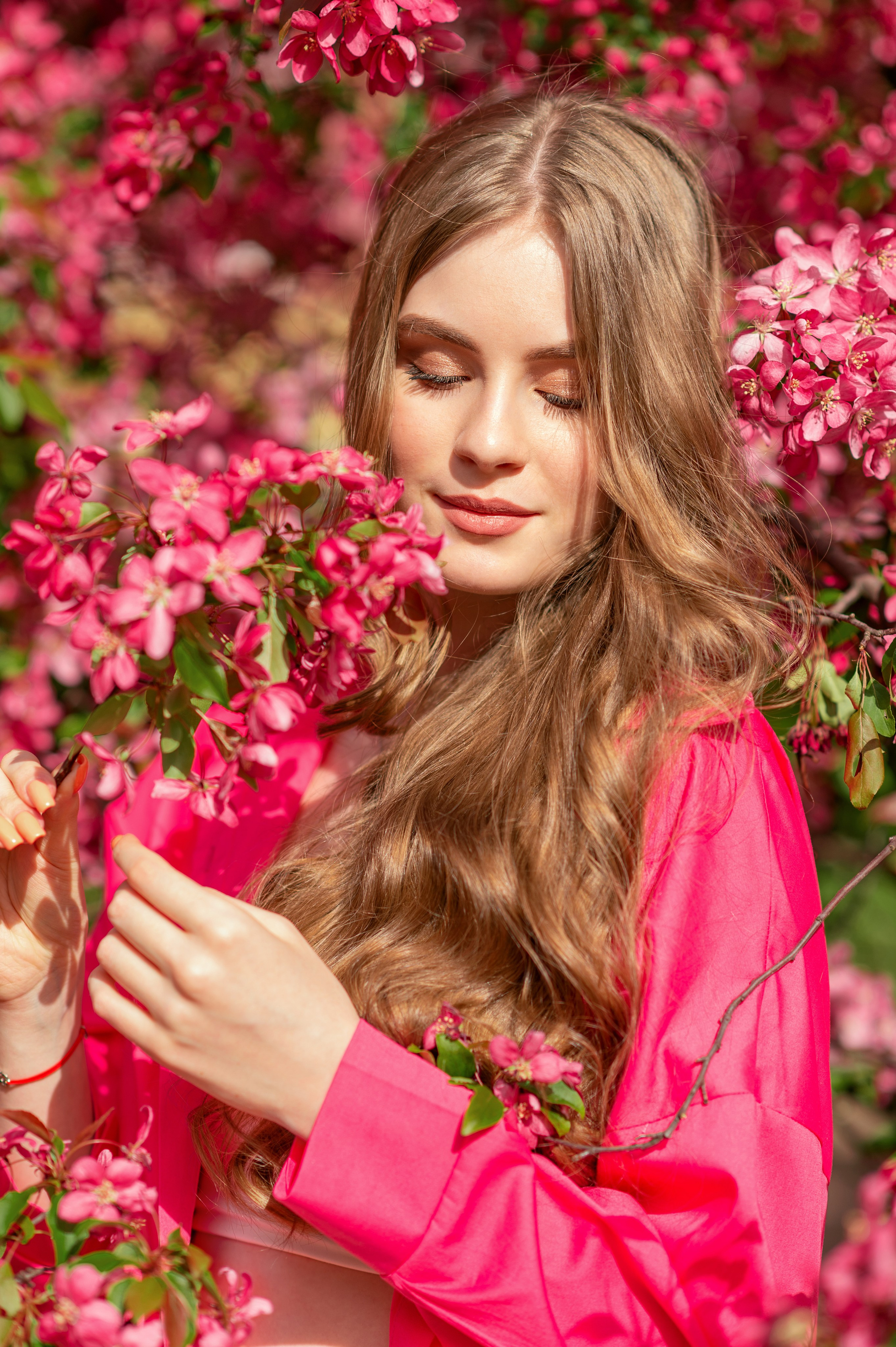 фотосессия в розовом цветении
