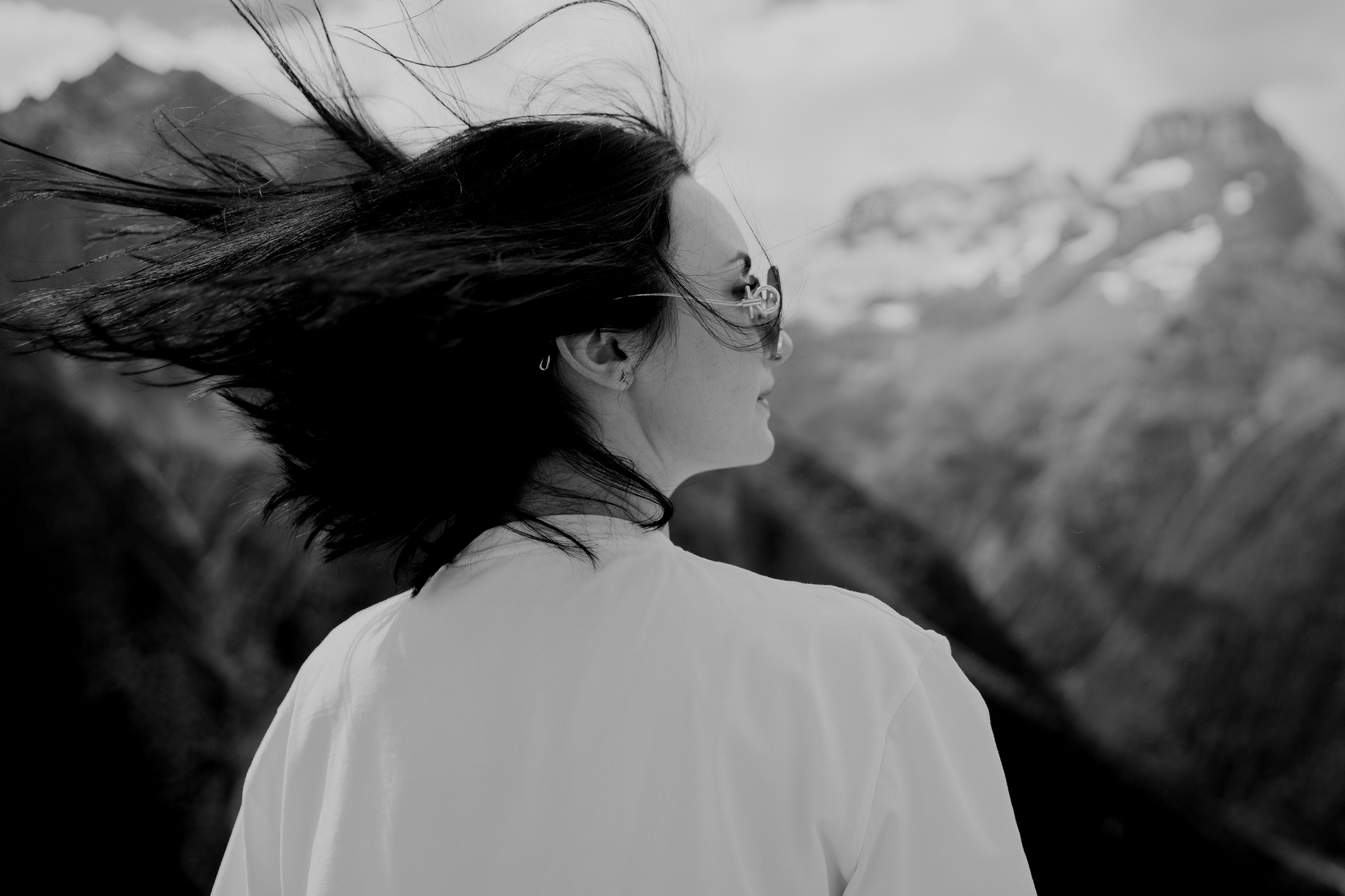 Юля с семьей, Домбай. Портфолио