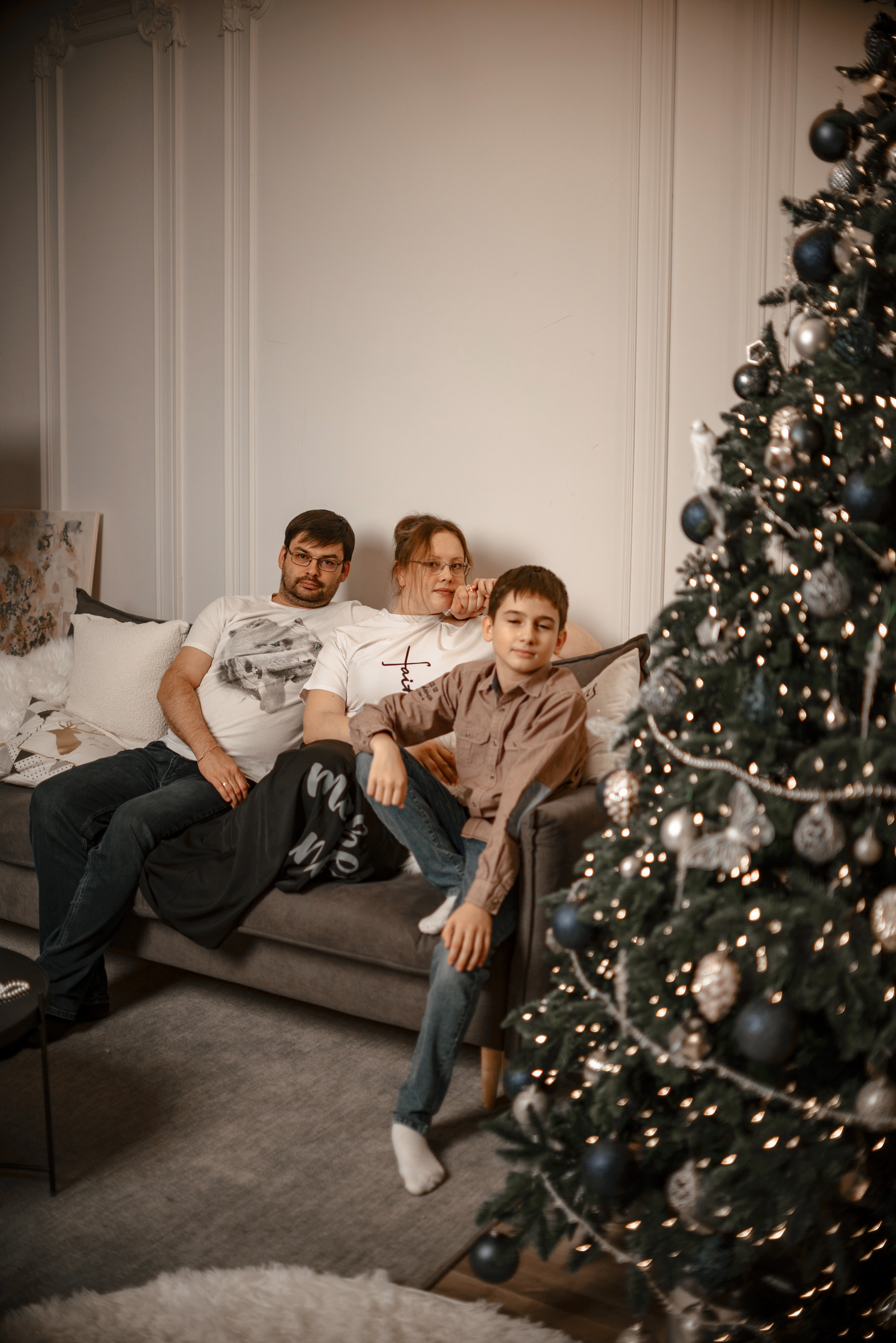 Фотосессия в студии на Новый год для большой семьи Оксаны. Фотограф в Самаре | Катерина Гущина