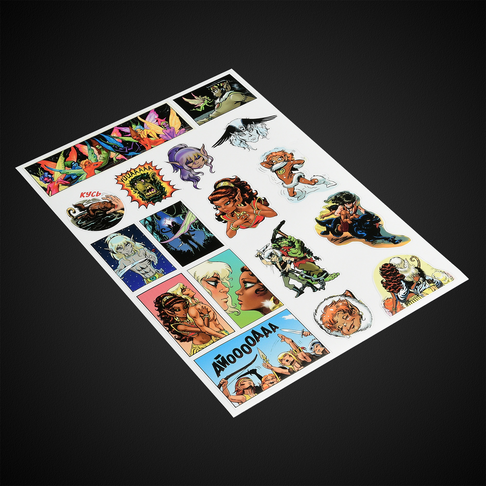 Наклейки из комикса