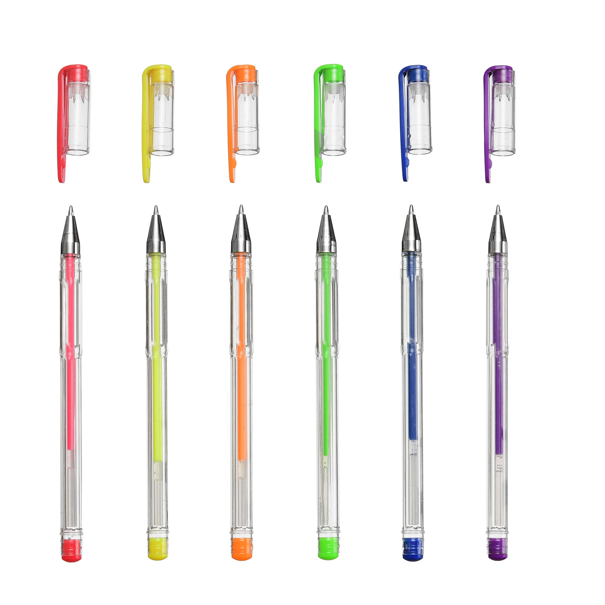 ручки гелевые в отрытом виде