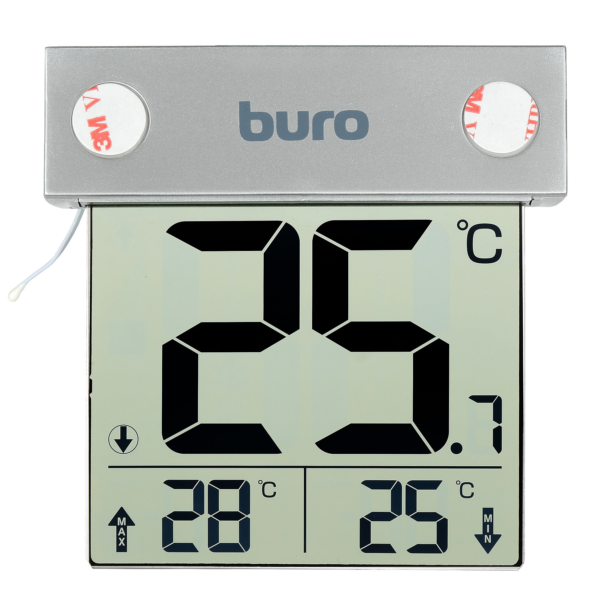 Термометр электронный на белом фоне.