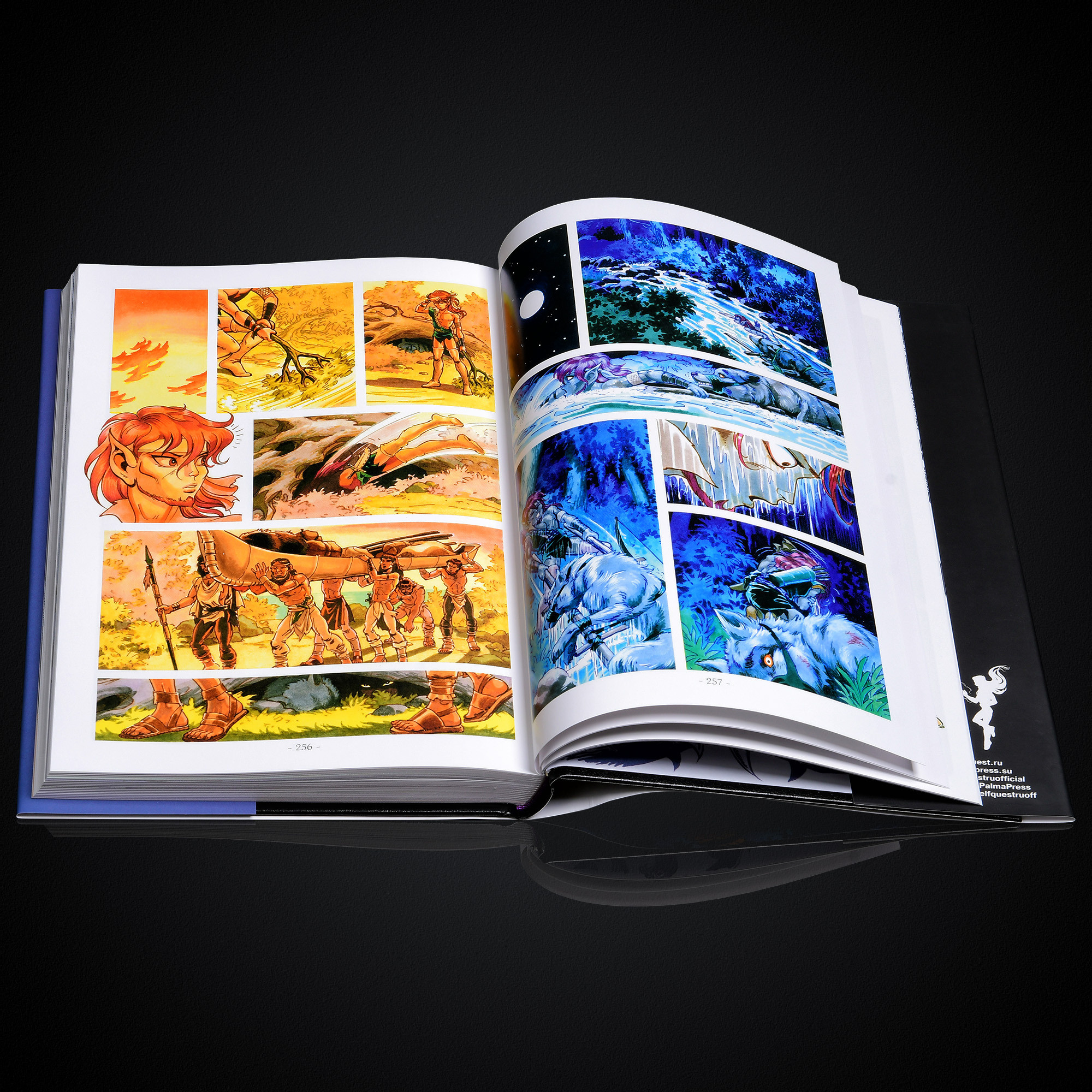 Листая комиксы на тёмном фоне