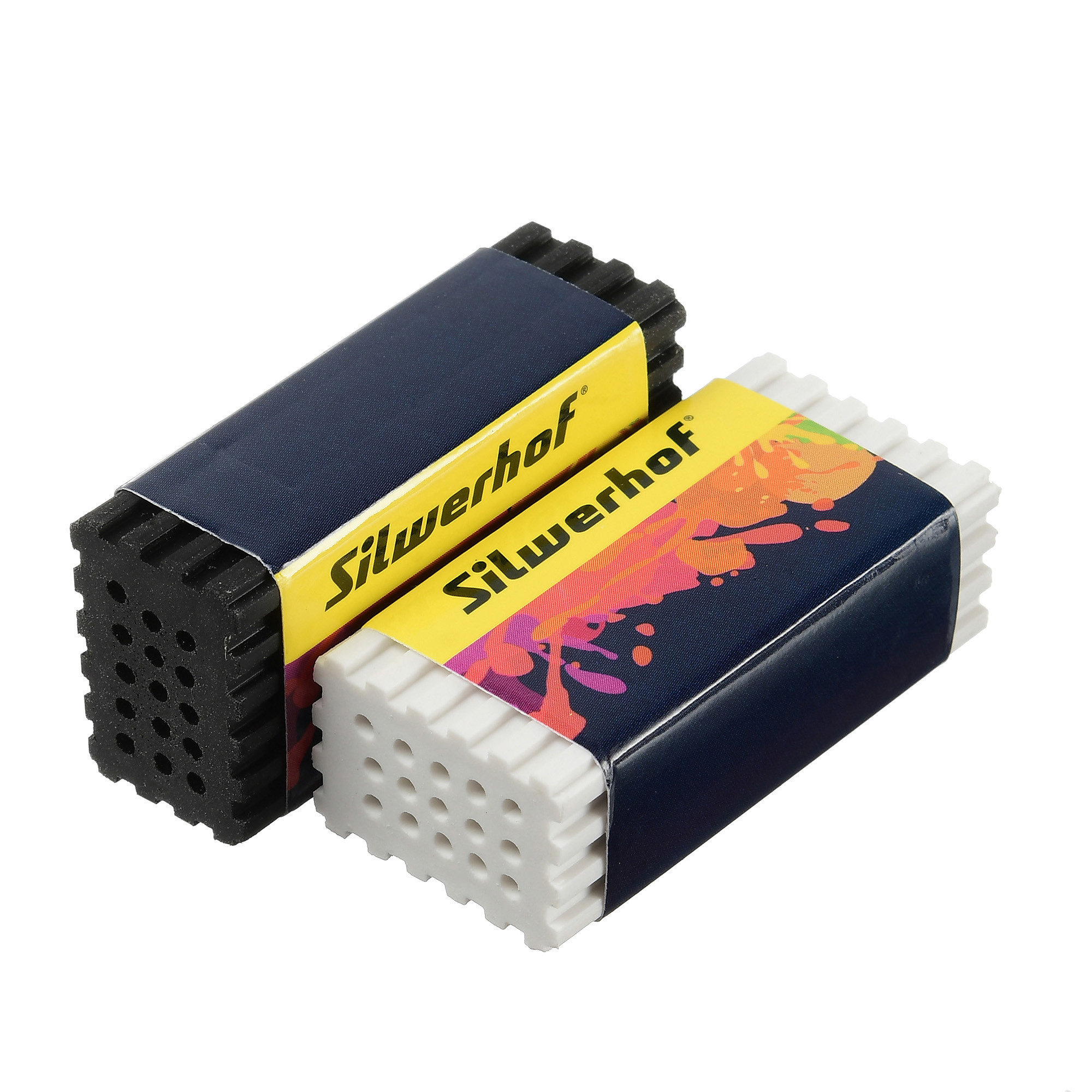 белый и черный ластики