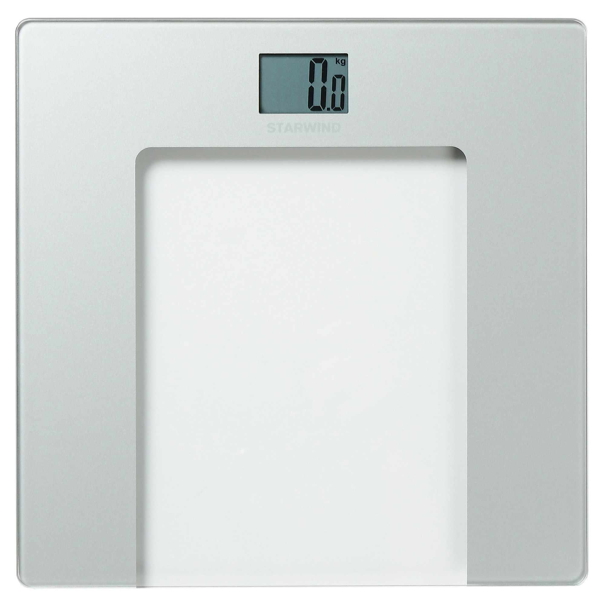 электронные напольные весы на белом фоне