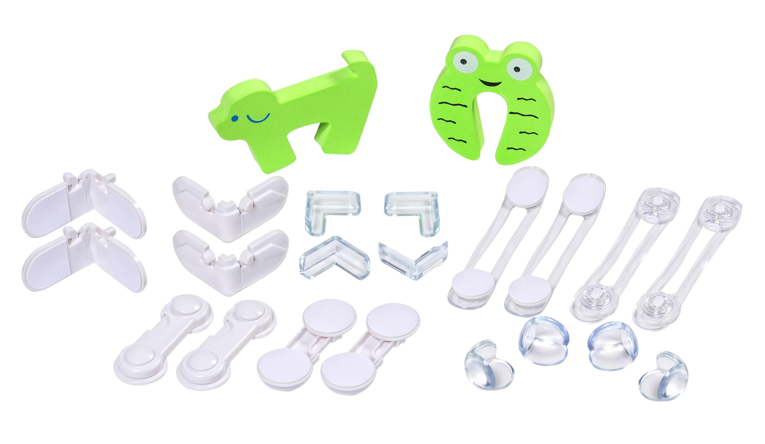 набор для защиты детей на белом фоне