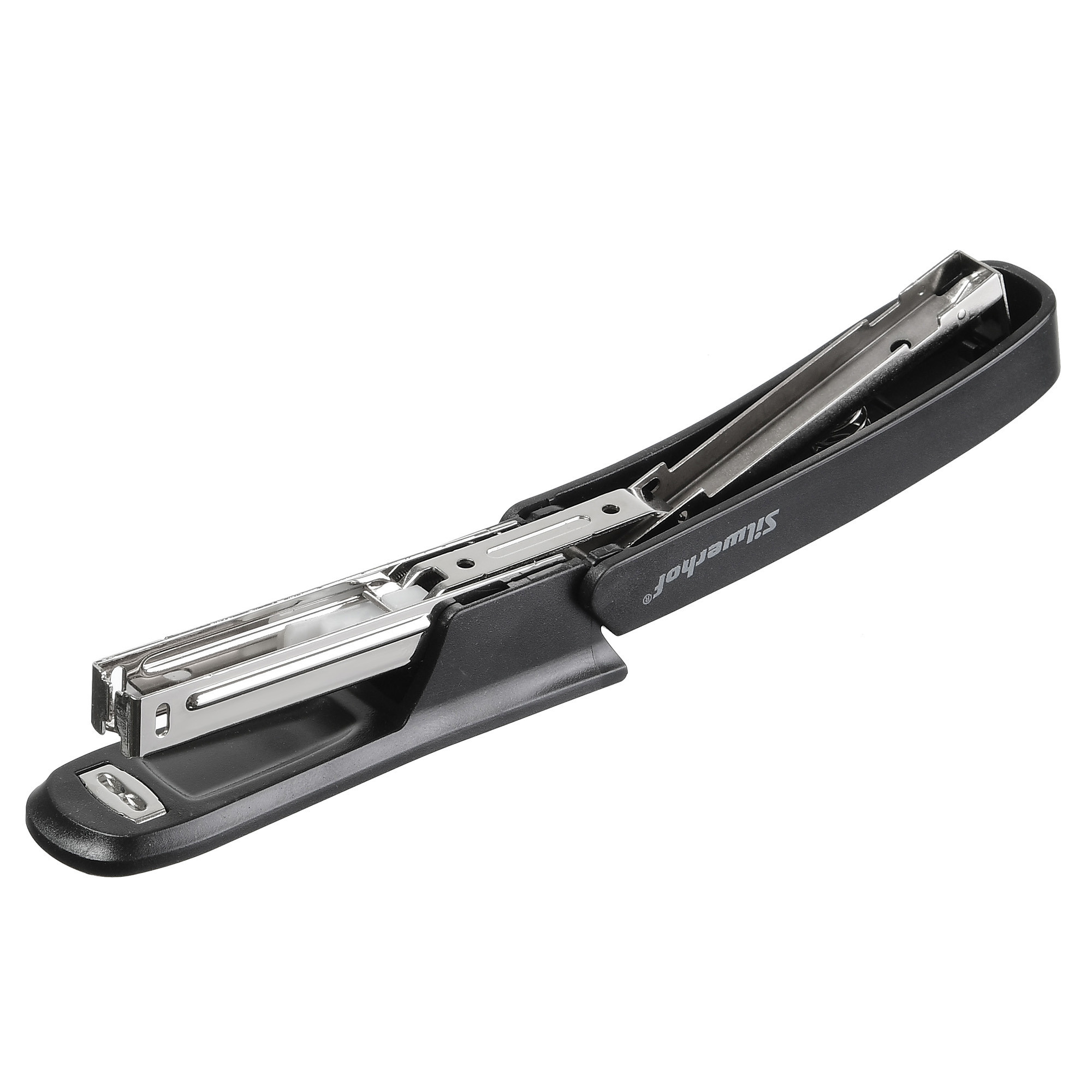 степлер на белом фоне в раскрытом виде