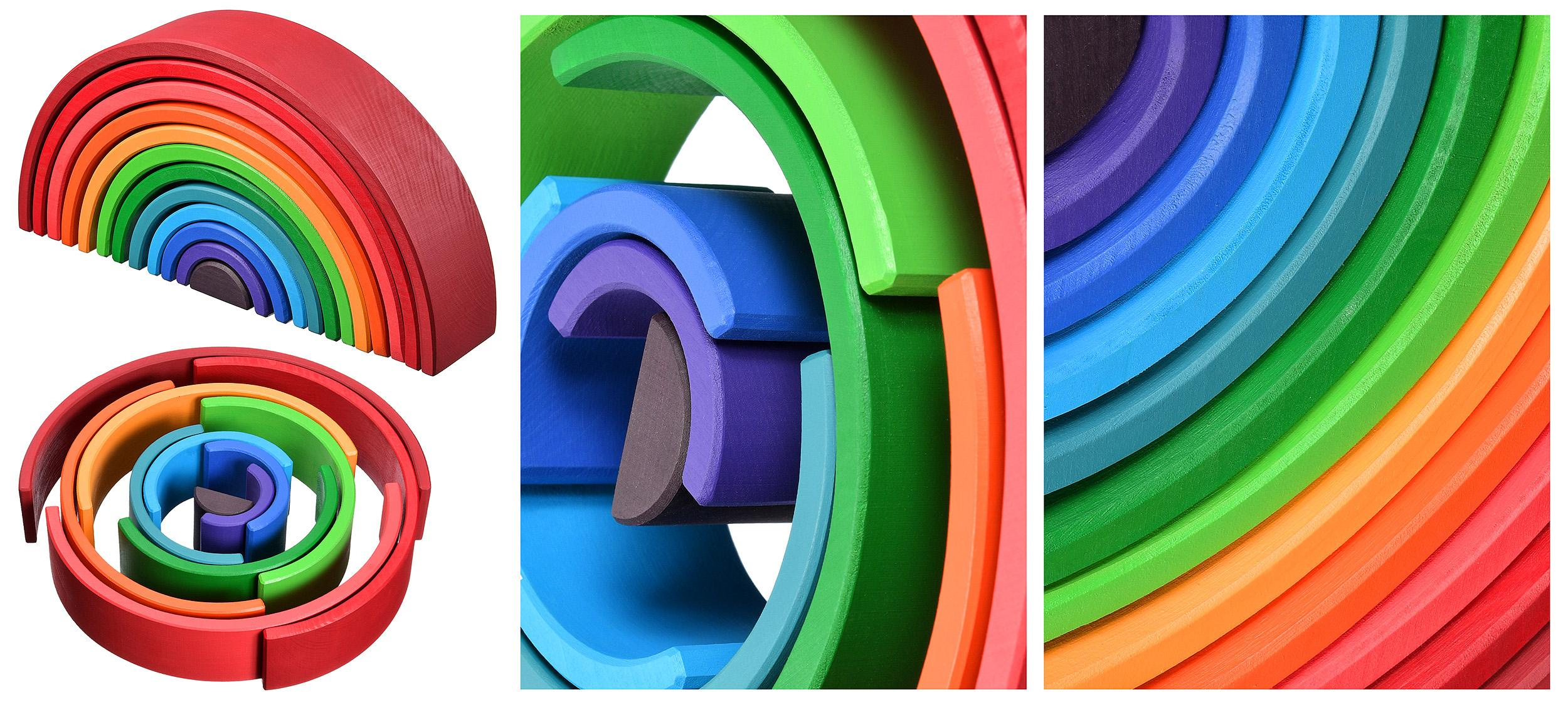 Разноцветная игрушка из дерева для детей