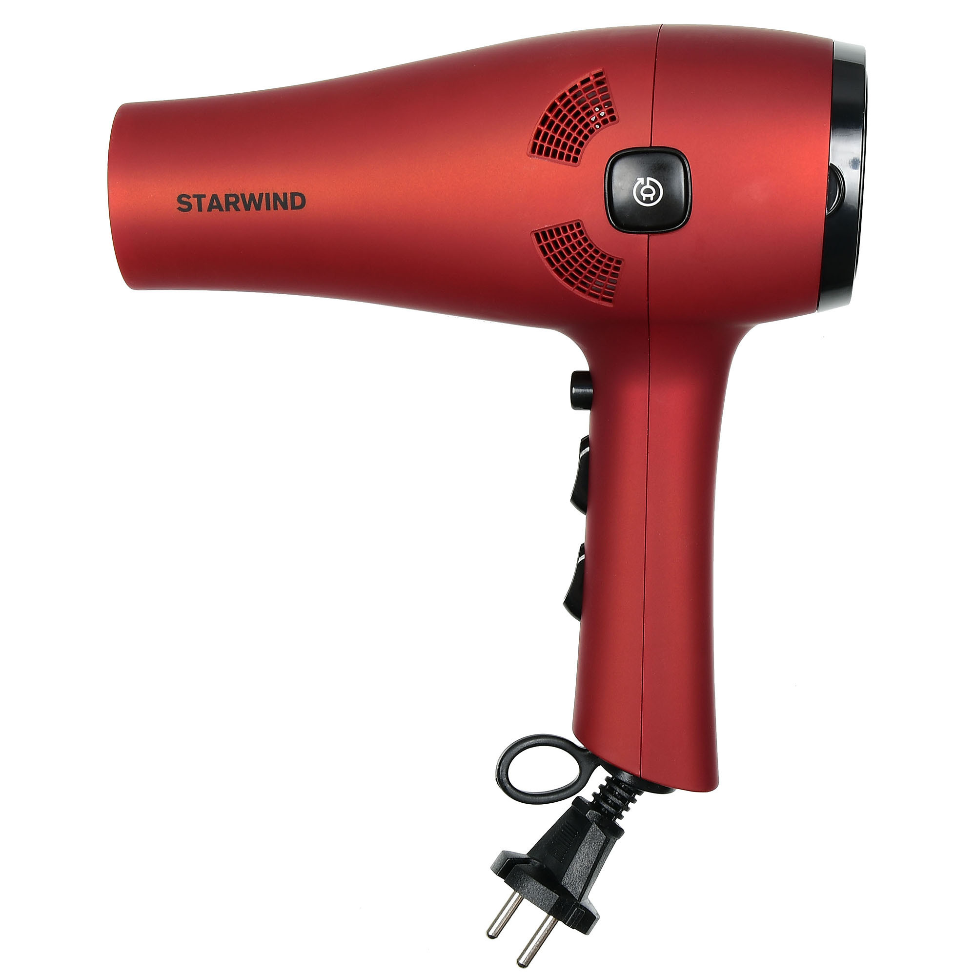 красный фен на белом фоне