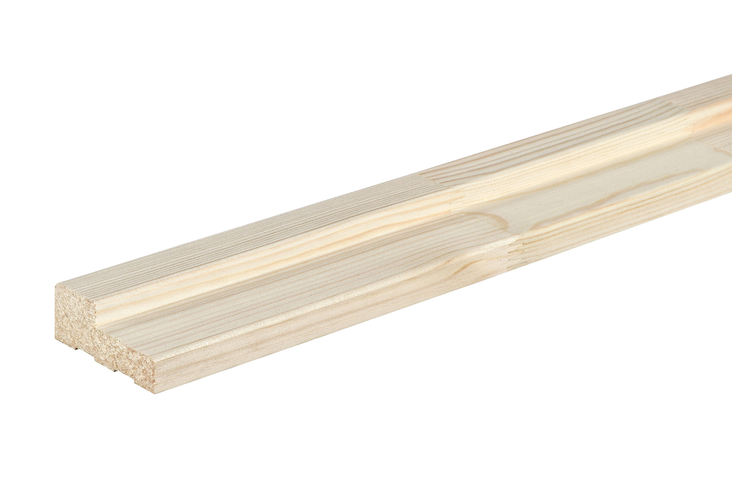 Деревянный плинтус на белом фоне