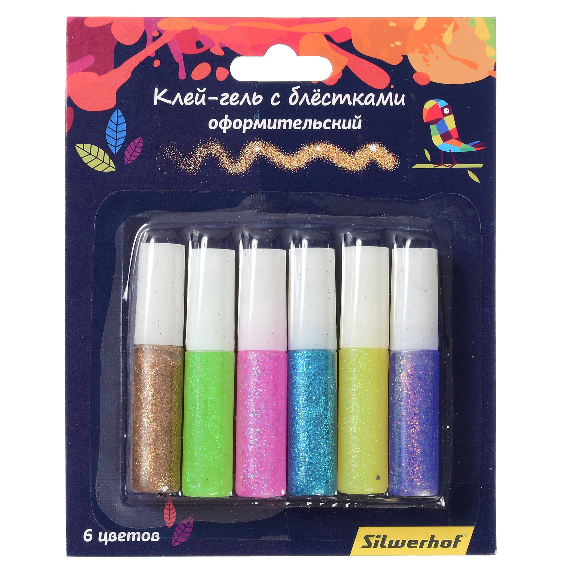 Клей-гель с блёстками в упаковке