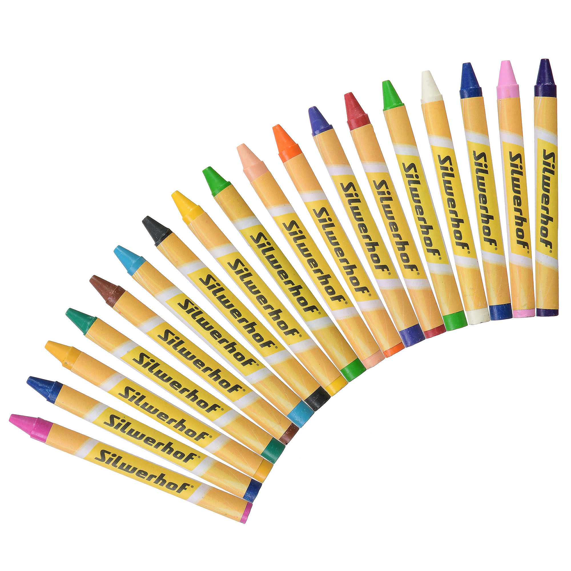 18 восковых мелков