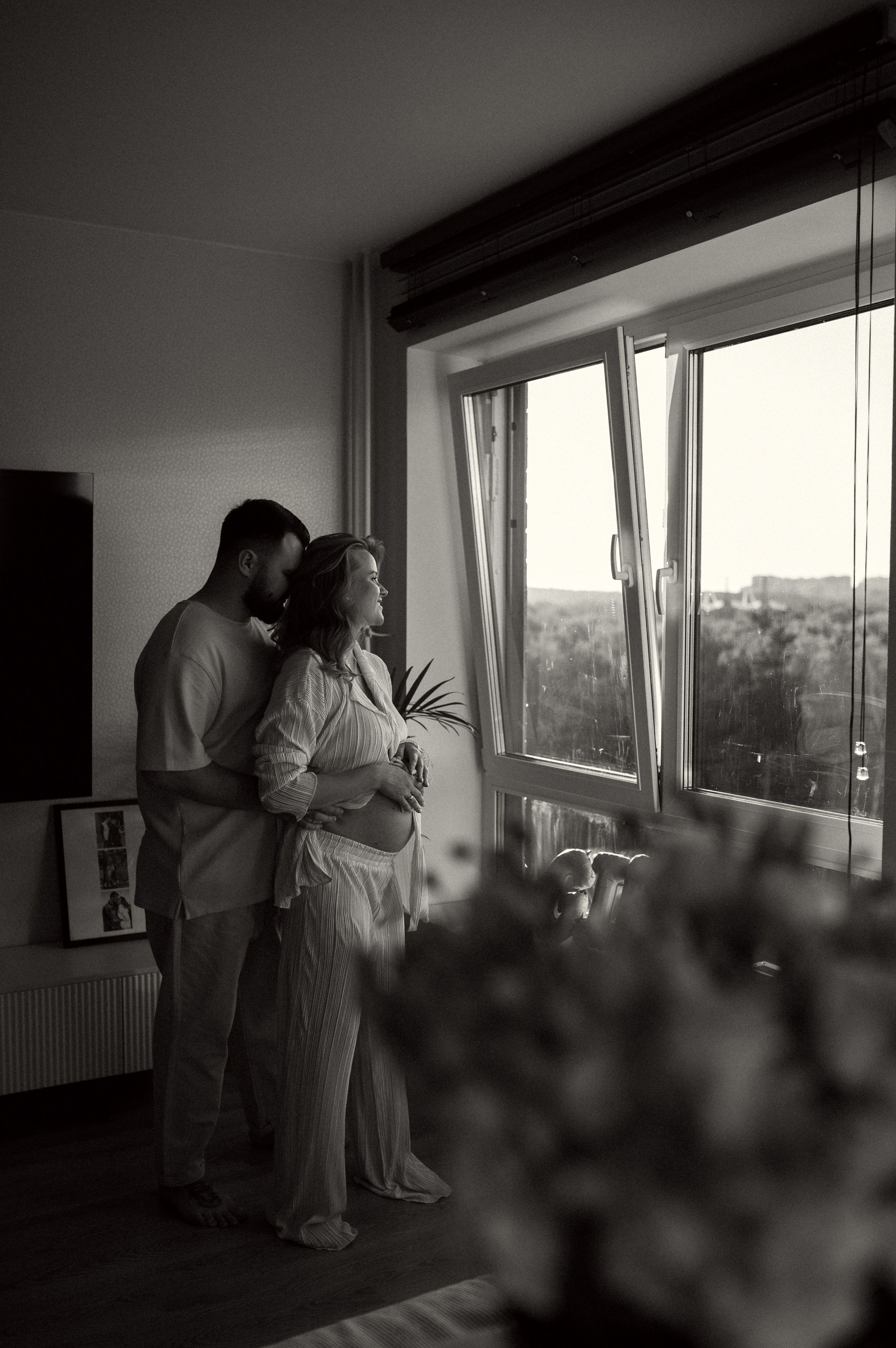 Домашняя фотосессия беременности. Семейная фотосессия Бутово Москва фотограф Алина Морщагина