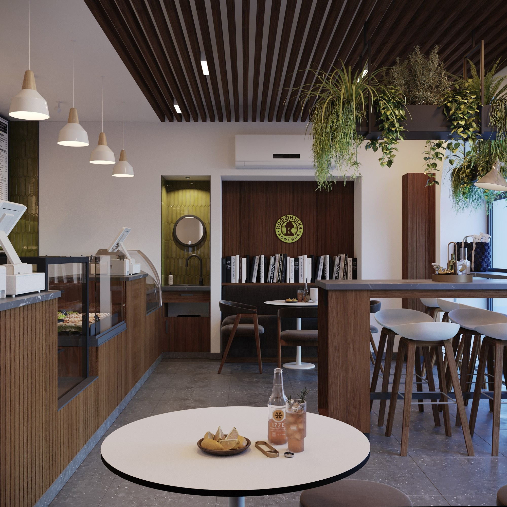 Визуализация кофейни. Студия 3d визуализации Arcviz