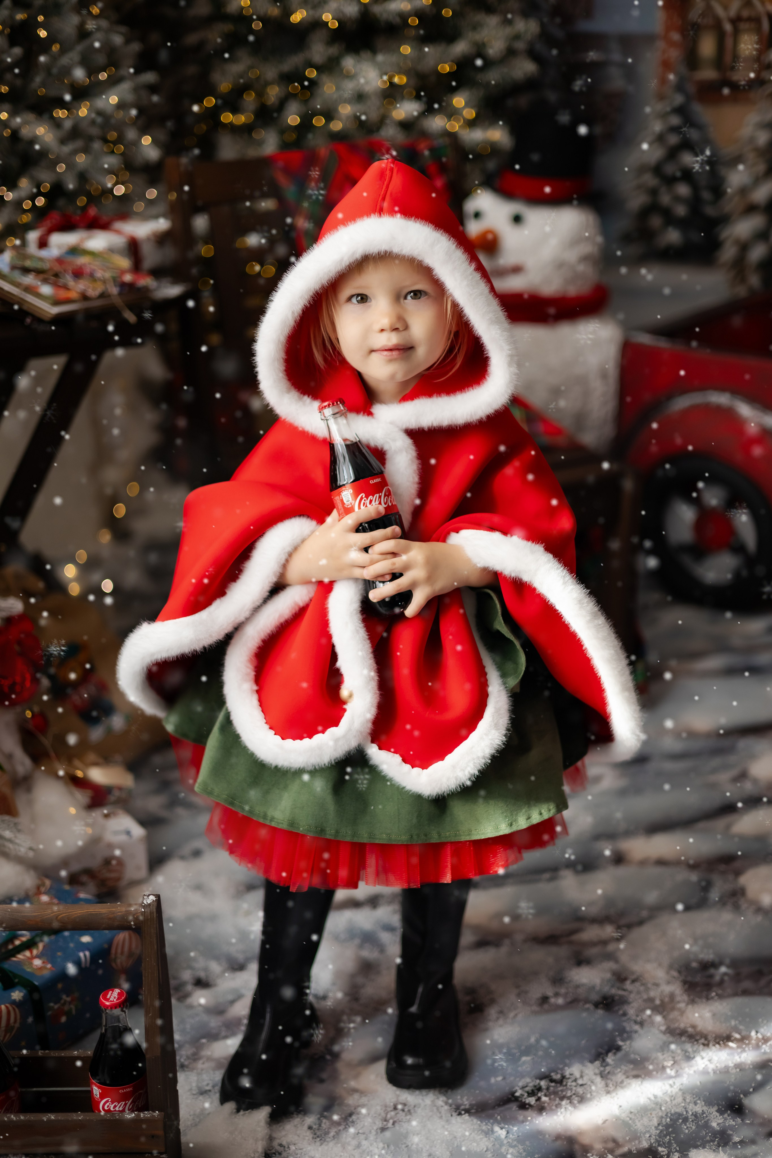 Накидка красная Размер на 1 год , Размер 2-3 года