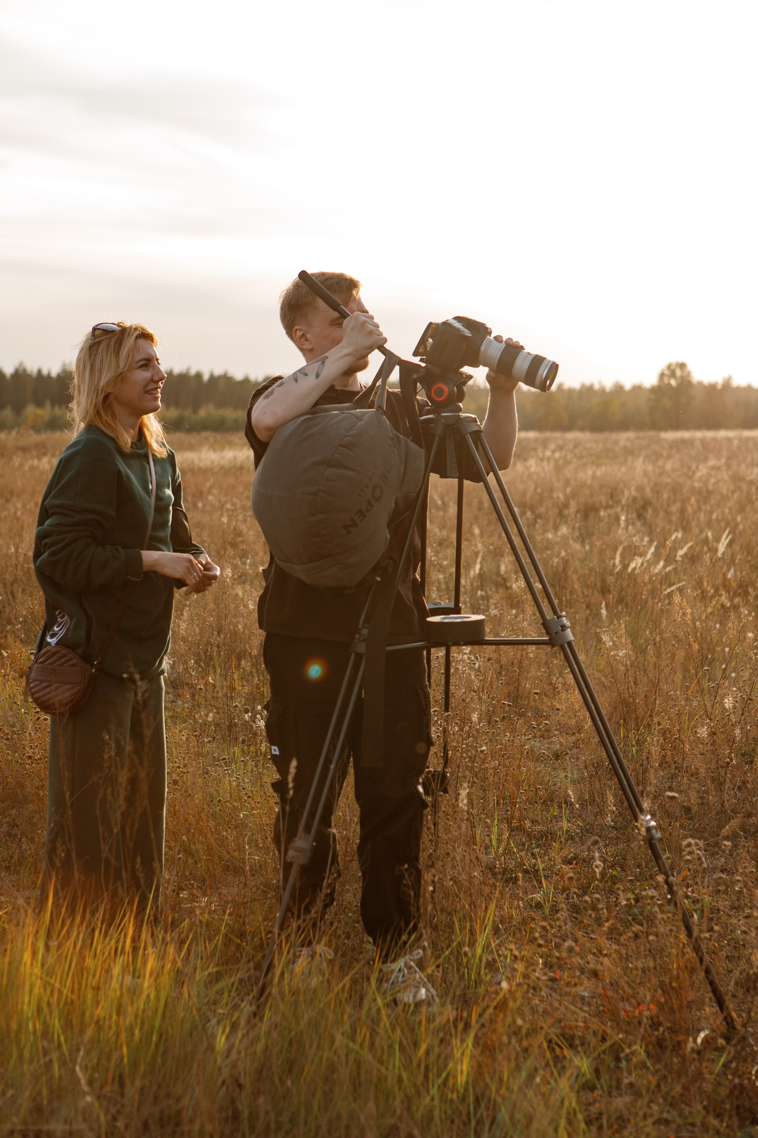Backstage. Съемка клипа в поле. Фотограф Анастасия Кулешова