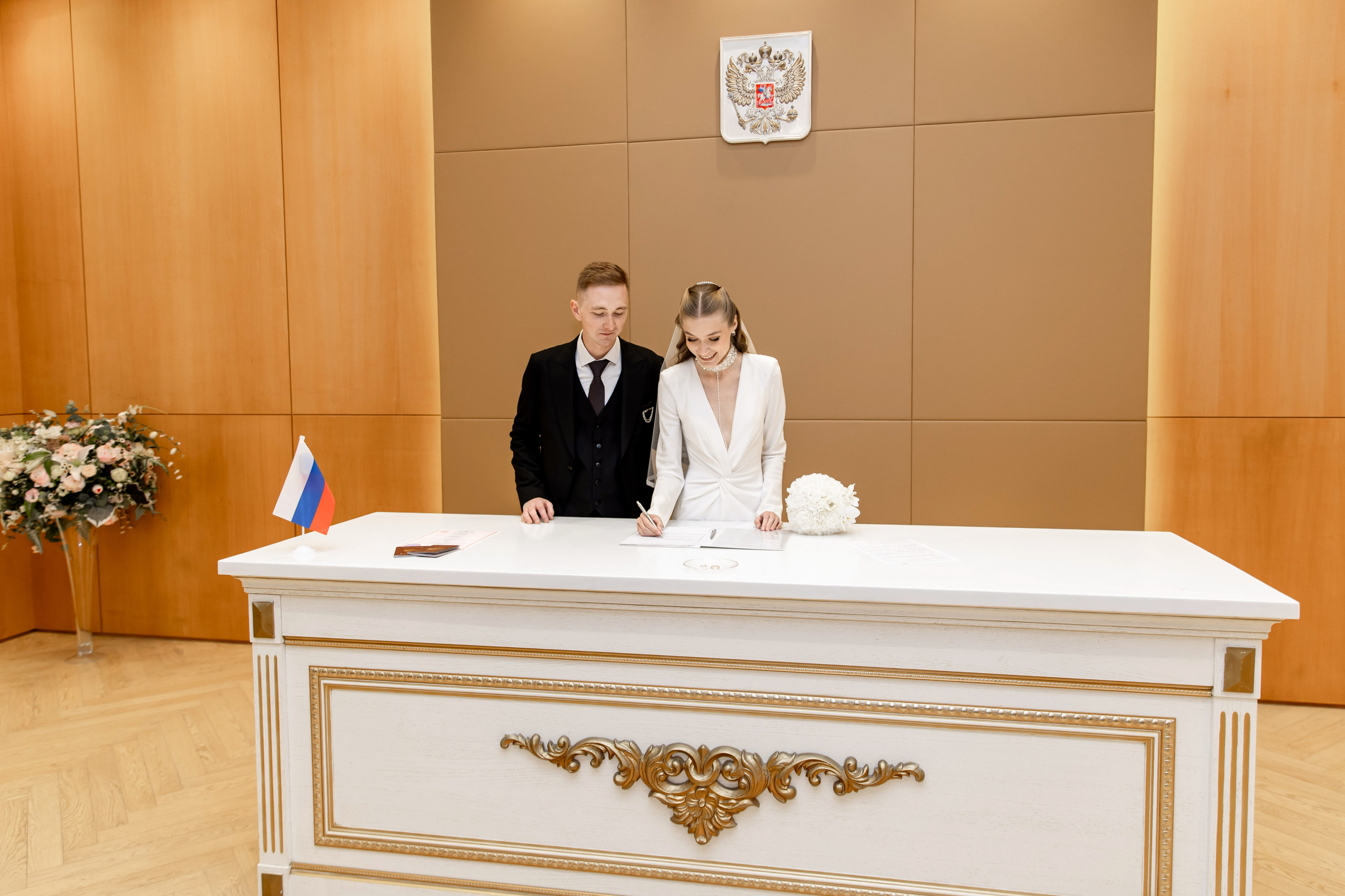 Выездная регистрация + Барвиха + банкет. Свадебный и семейный фотограф в Москве Диана Левченко