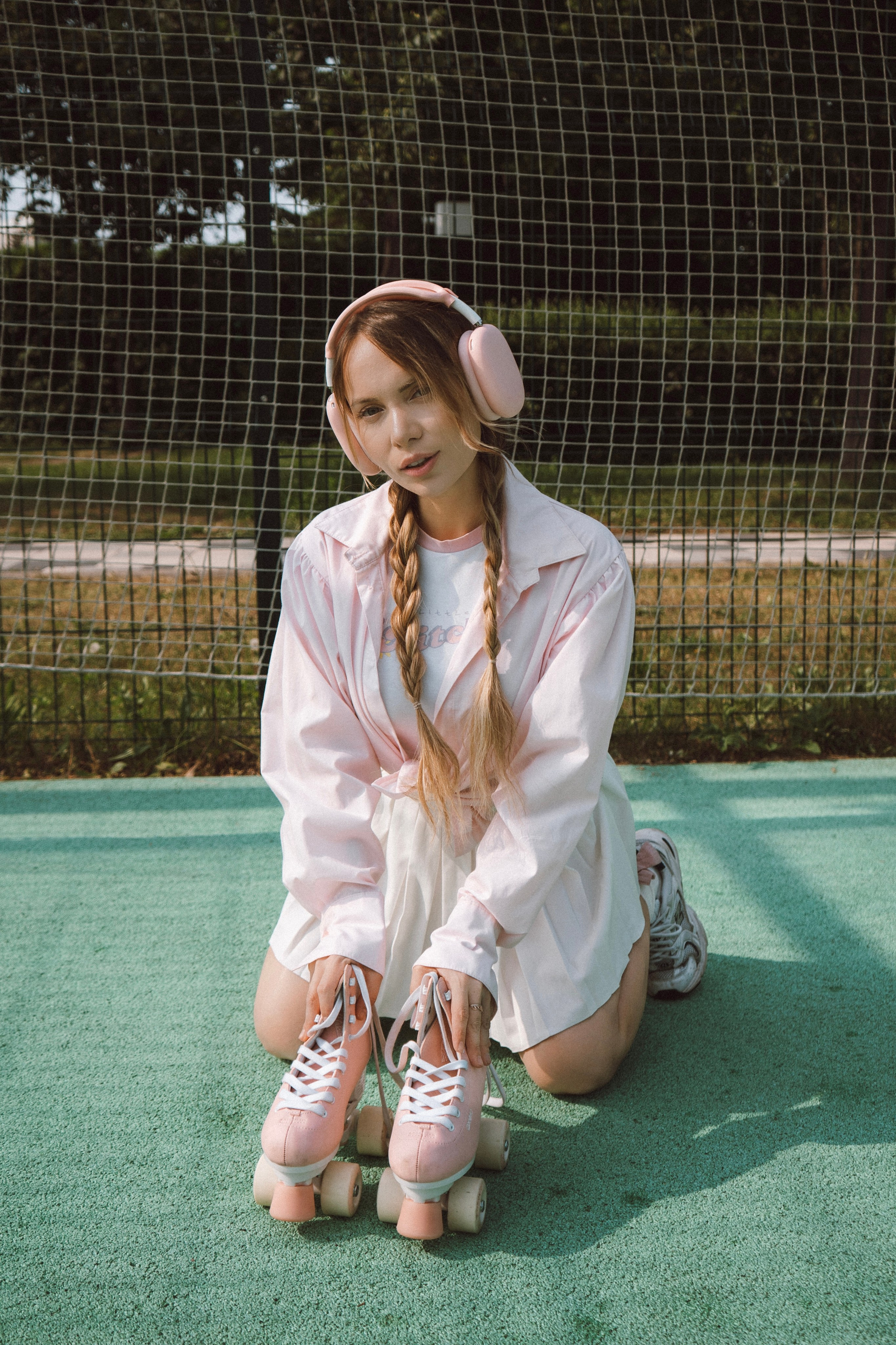 Ретро съемка с роликами — модель Евгения. Фотограф Москва и Видеограф Москва