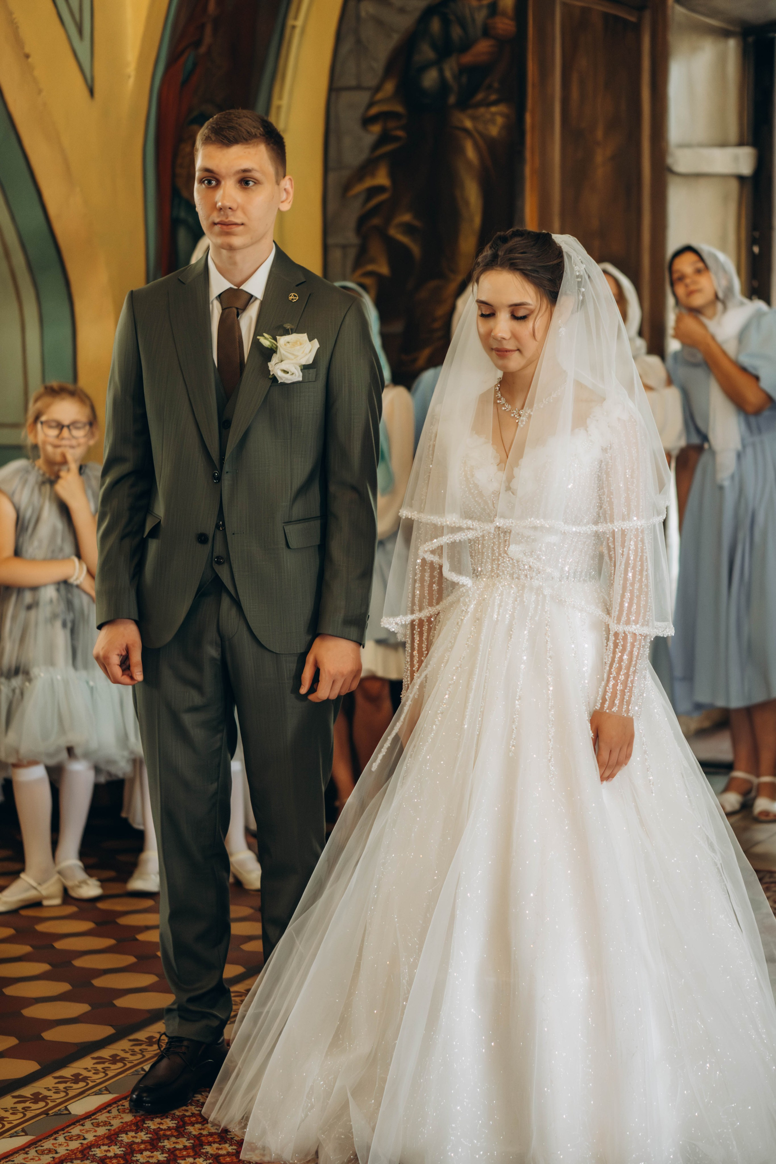 Венчание Поликарпа и Антонины Церковь Рождества Христова. Фотограф Москва Валерия Веденина