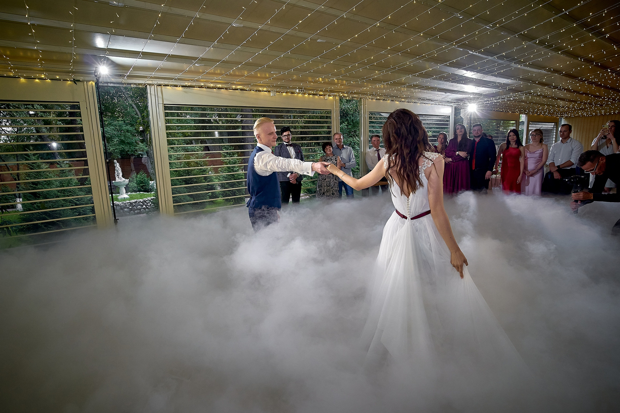 Первый танец молодых на банкете. ресторан Аркобалено.Свадебный фотограф на свадьбу в Москве Сергей Гаварос. gavaros.ru