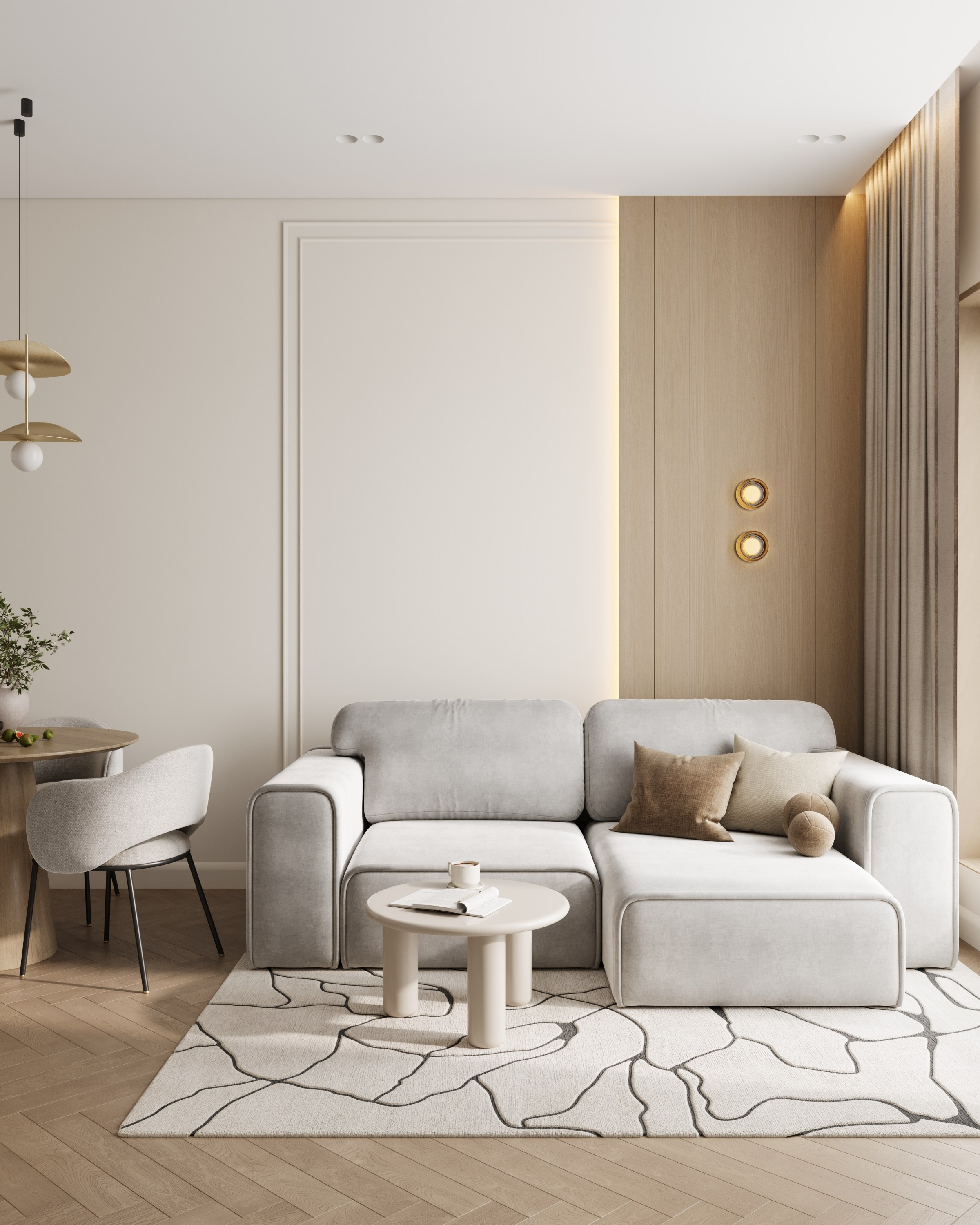 Студия 47 м² г. Санкт-Петербург. 3D визуализатор интерьеров