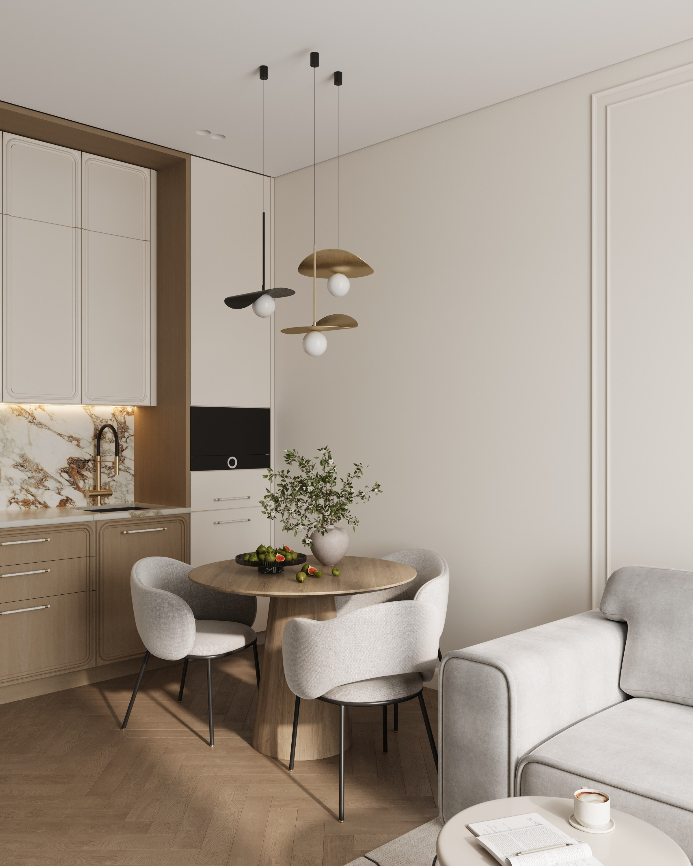 Студия 47 м² г. Санкт-Петербург. 3D визуализатор интерьеров