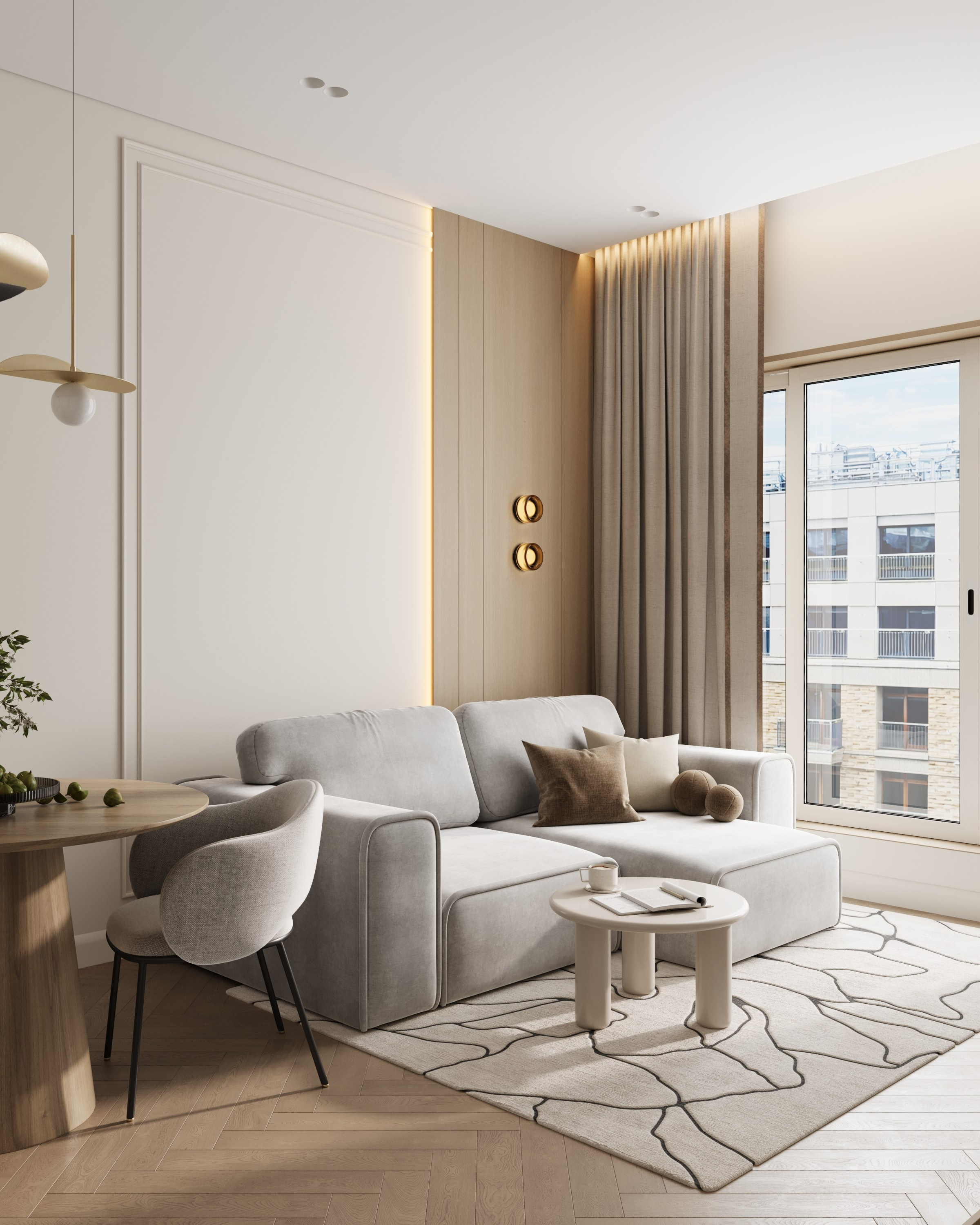 Студия 47 м² г. Санкт-Петербург. 3D визуализатор интерьеров