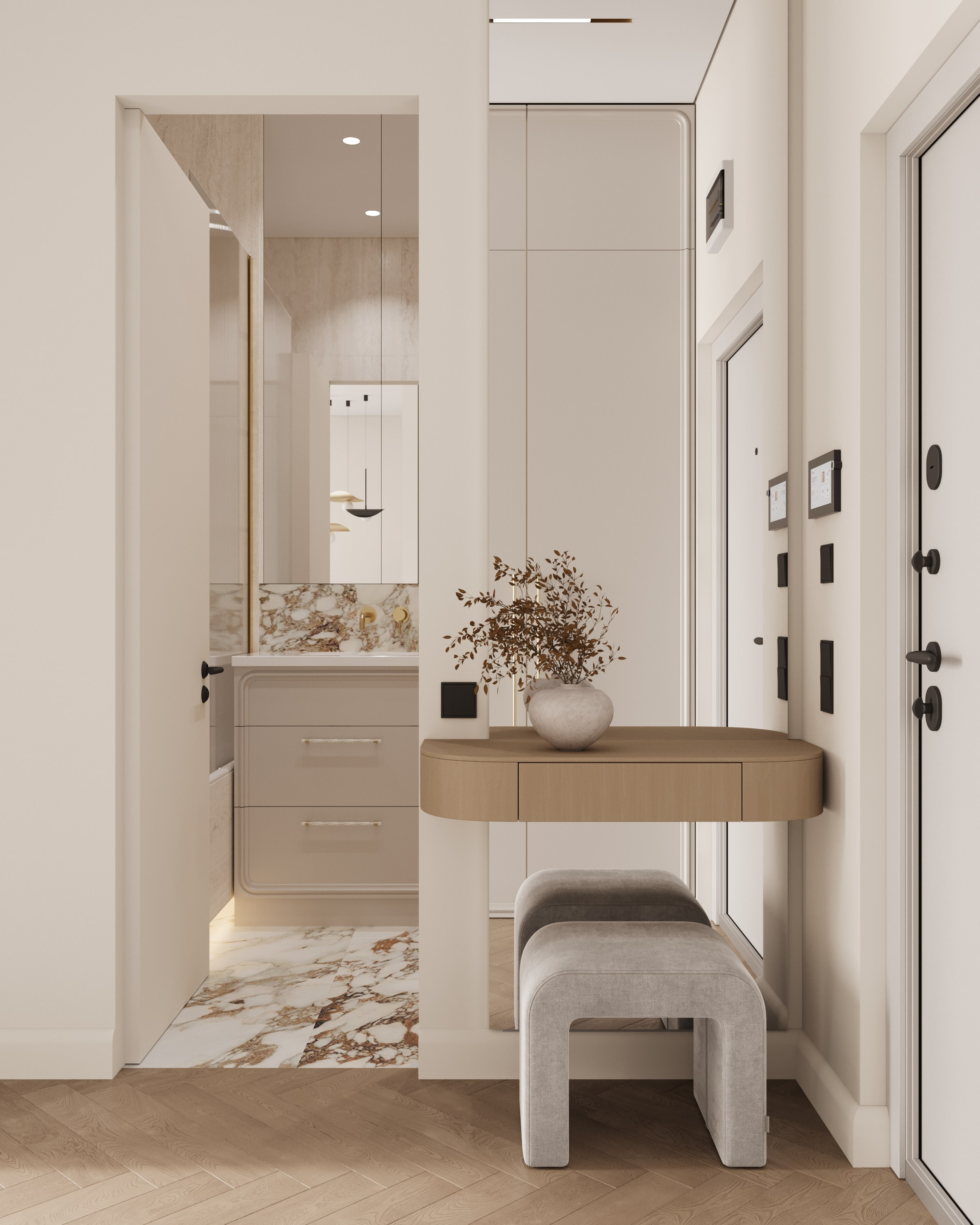 Студия 47 м² г. Санкт-Петербург. 3D визуализатор интерьеров