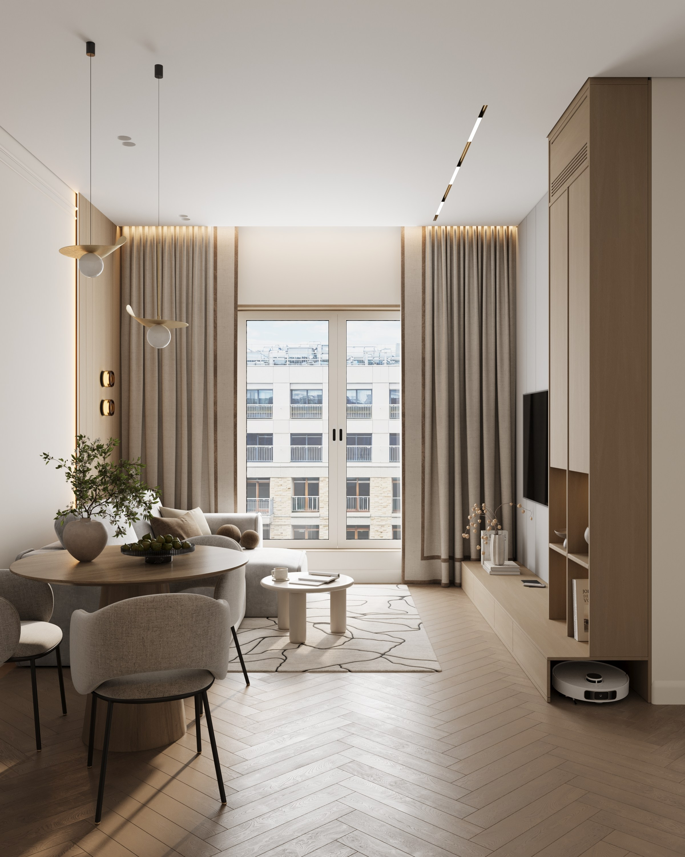 Студия 47 м² г. Санкт-Петербург. 3D визуализатор интерьеров