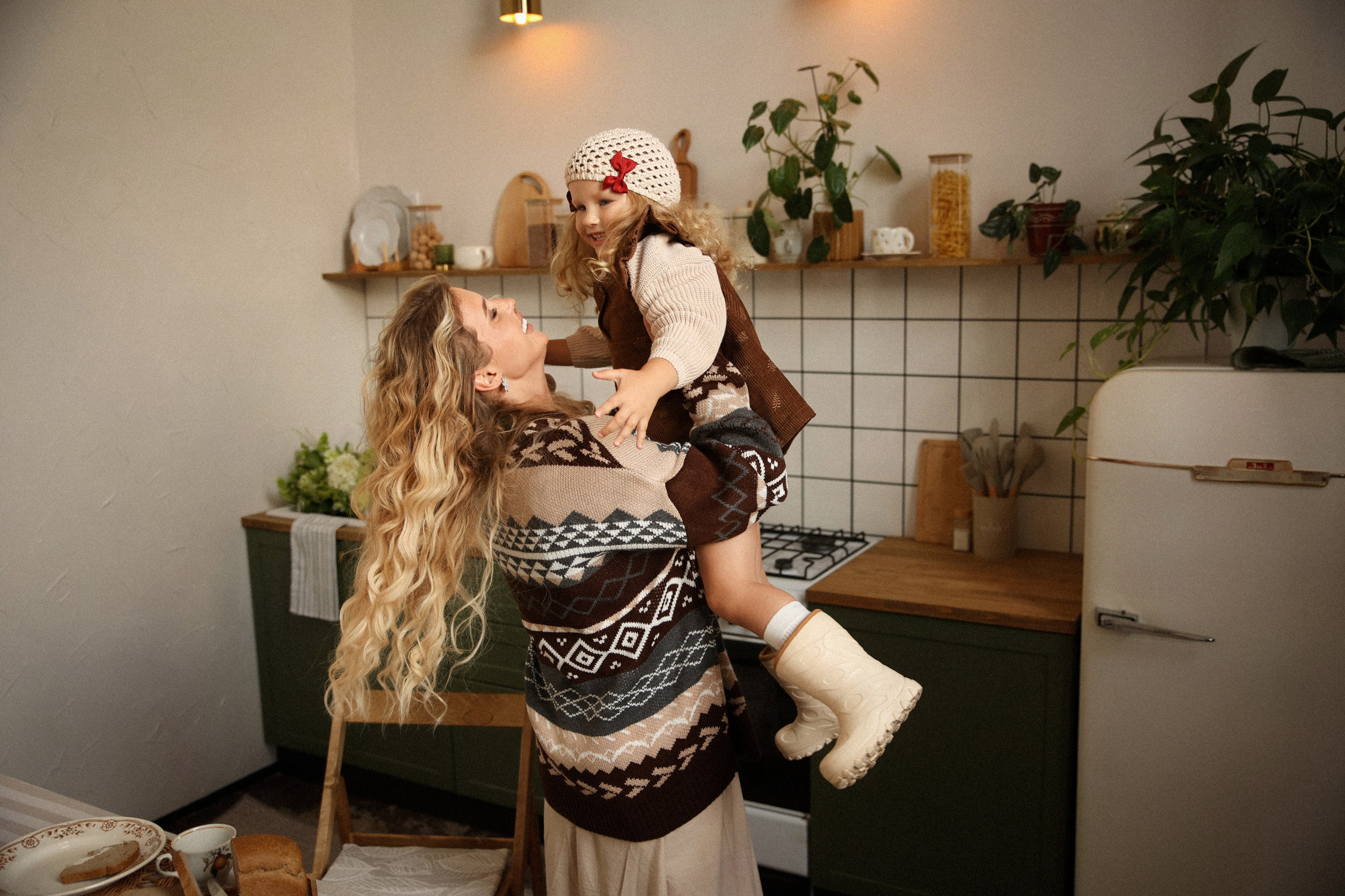 Мама и дочка фотосессия в студии. Фотограф Владимир Москва