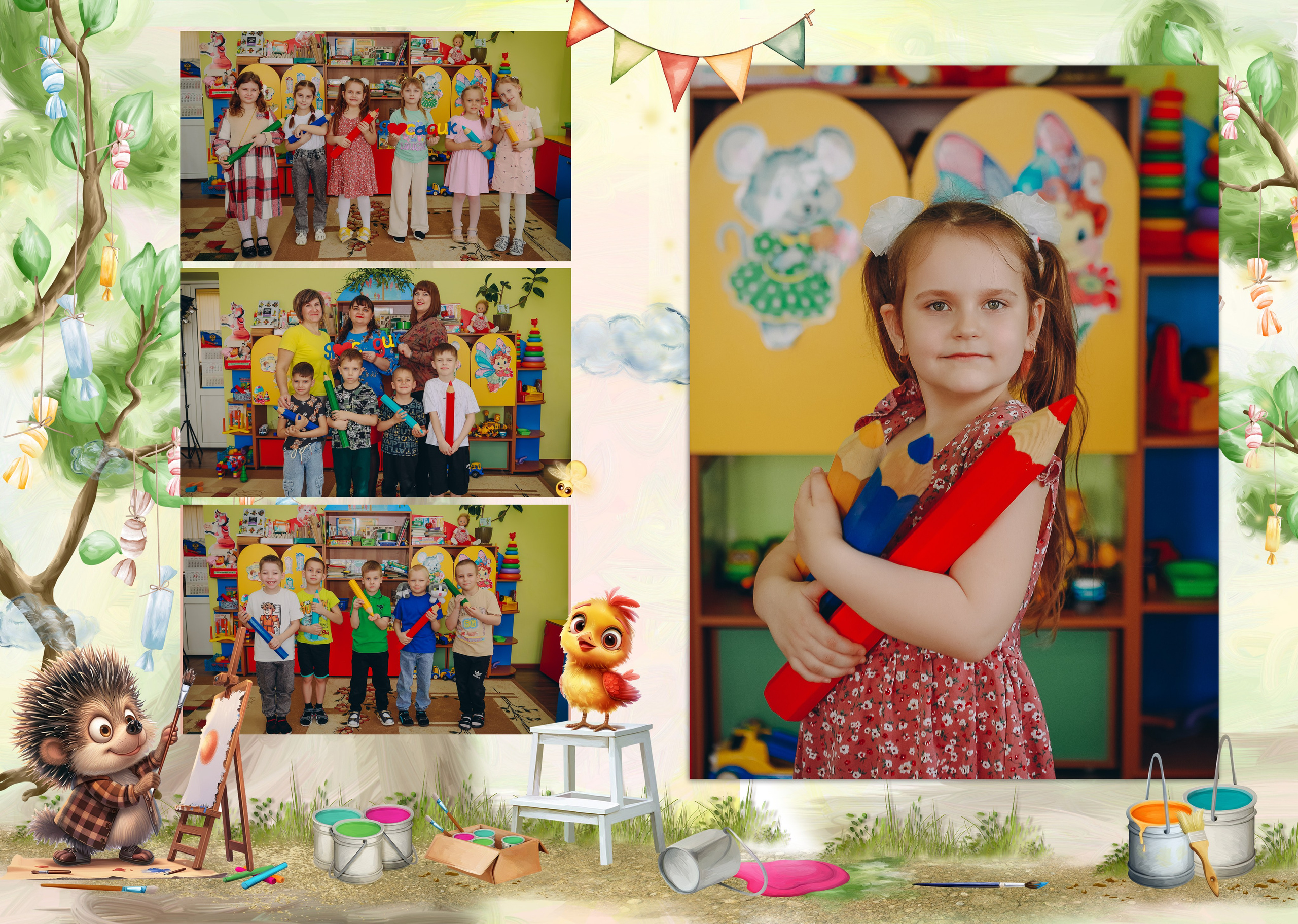 Садик 10 разворотов. Яковлева Екатерина. Школьный и семейный фотограф