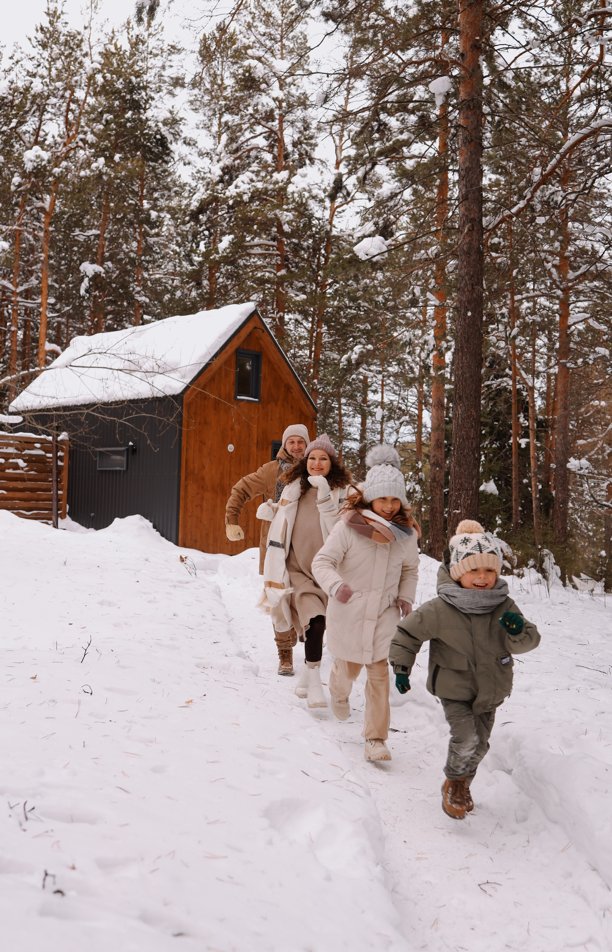 Семья, домик, зима. Marina Shakirova Photography