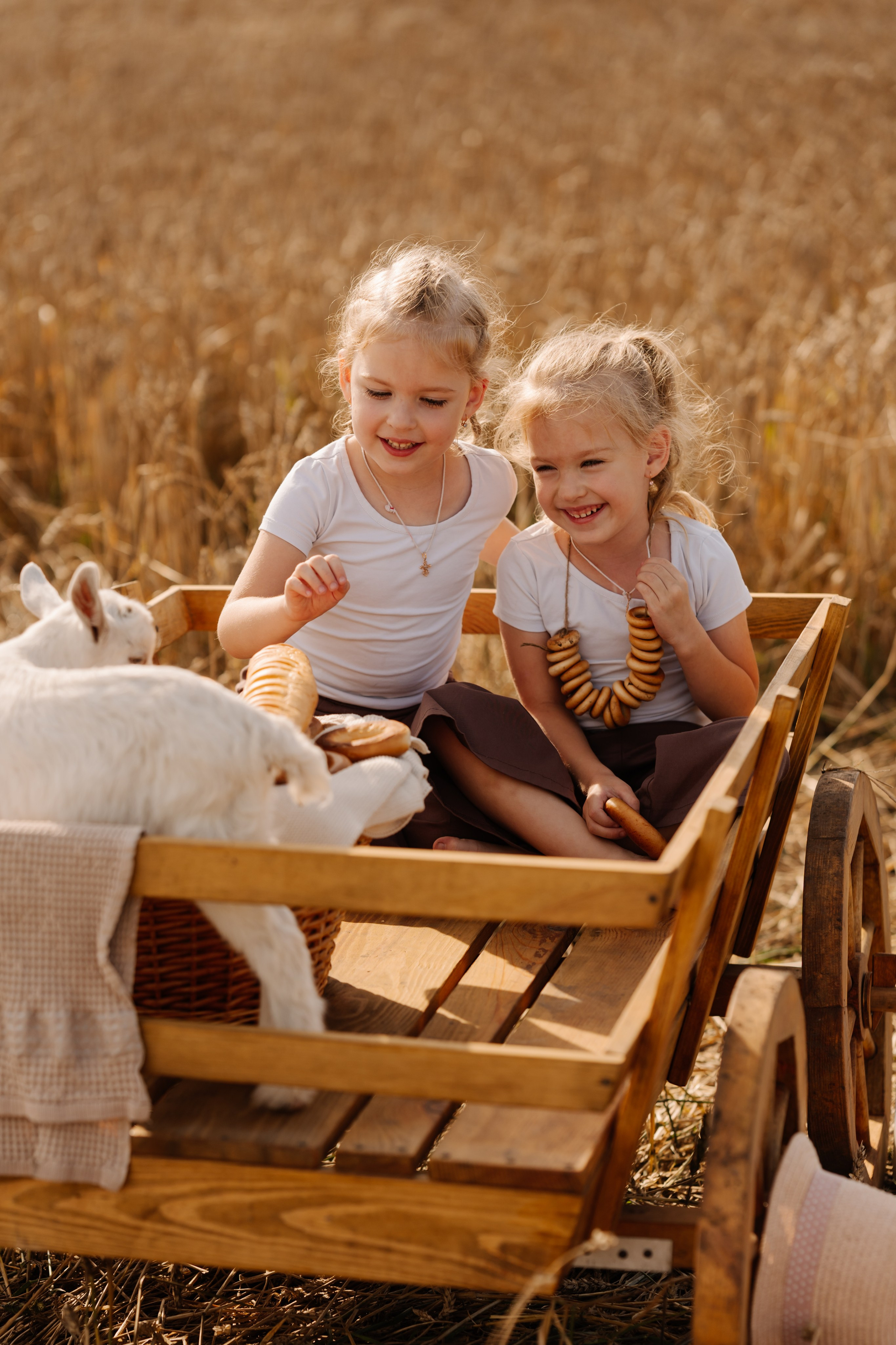 Девочки с козленком. СВАДЕБНЫЙ ФОТОГРАФ КРАСНОЯРСК