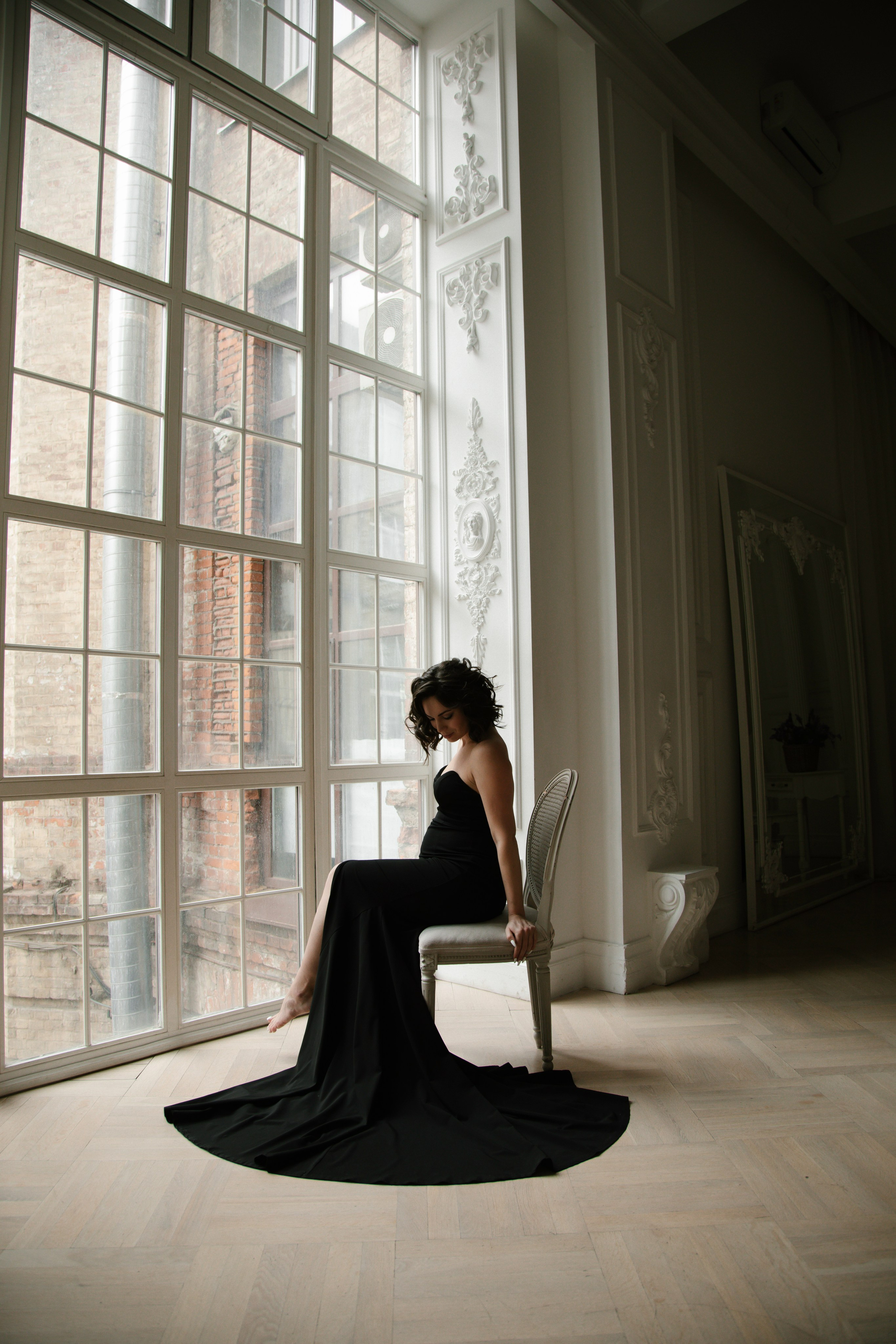 Чёрное платье. Свадебный и семейный фотограф Анастасия Романова в Москве и Московской области