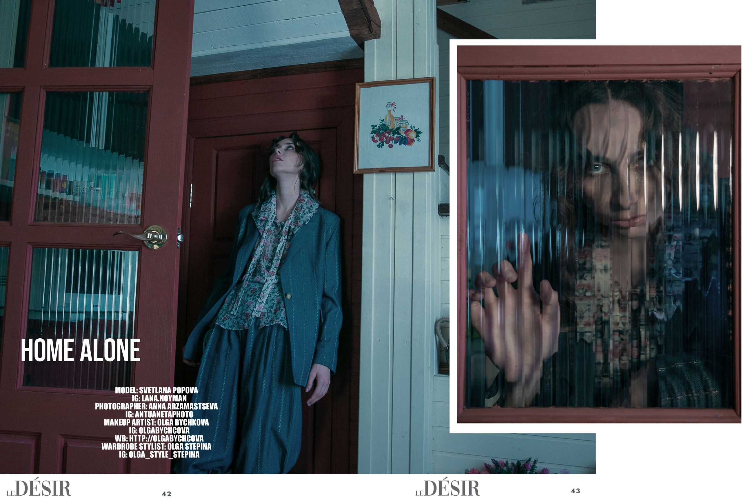 HOME ALONE — COVER STORY for LeDESIR Magazine. Photographer Anna Arzamastseva