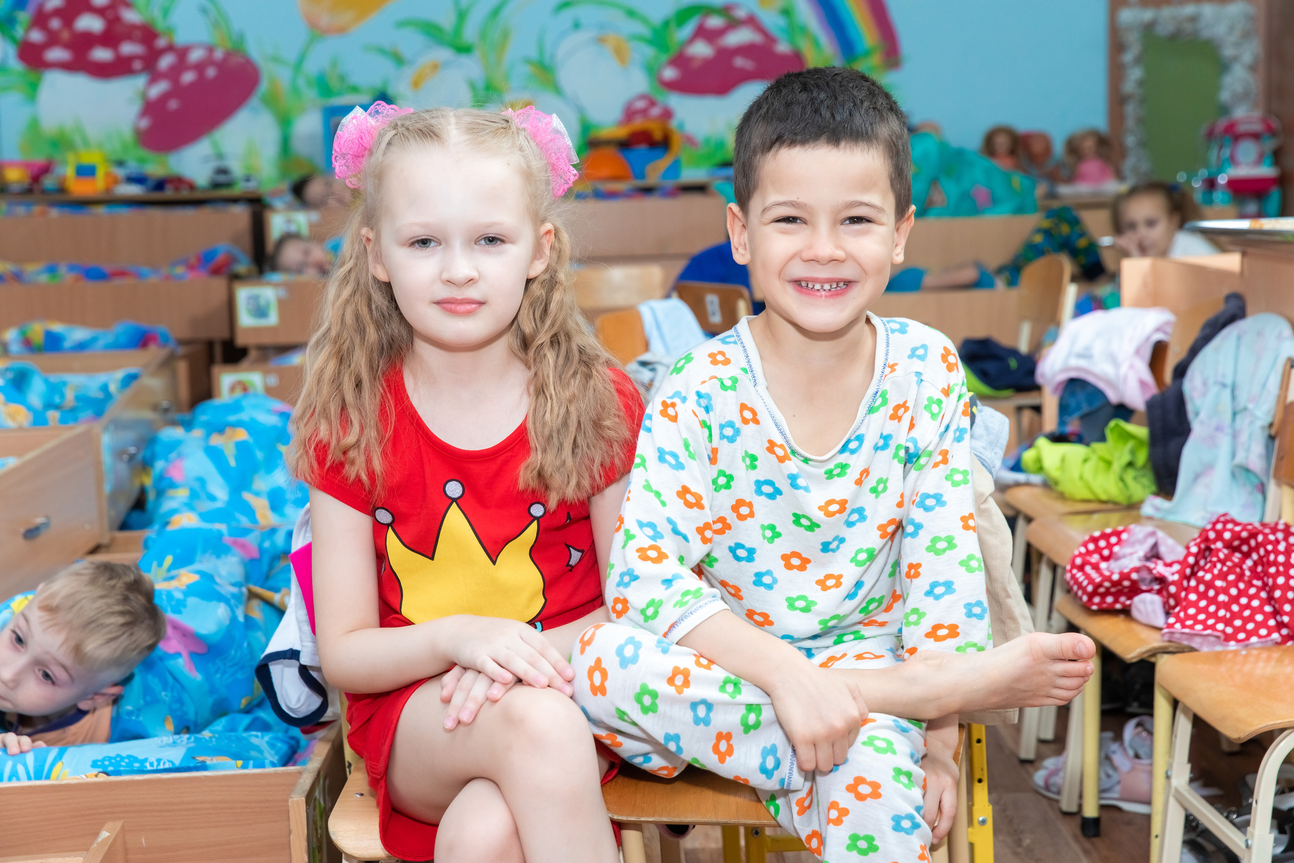 В пижамах с подружкой. Детский сад 109. Год выпуска 2022