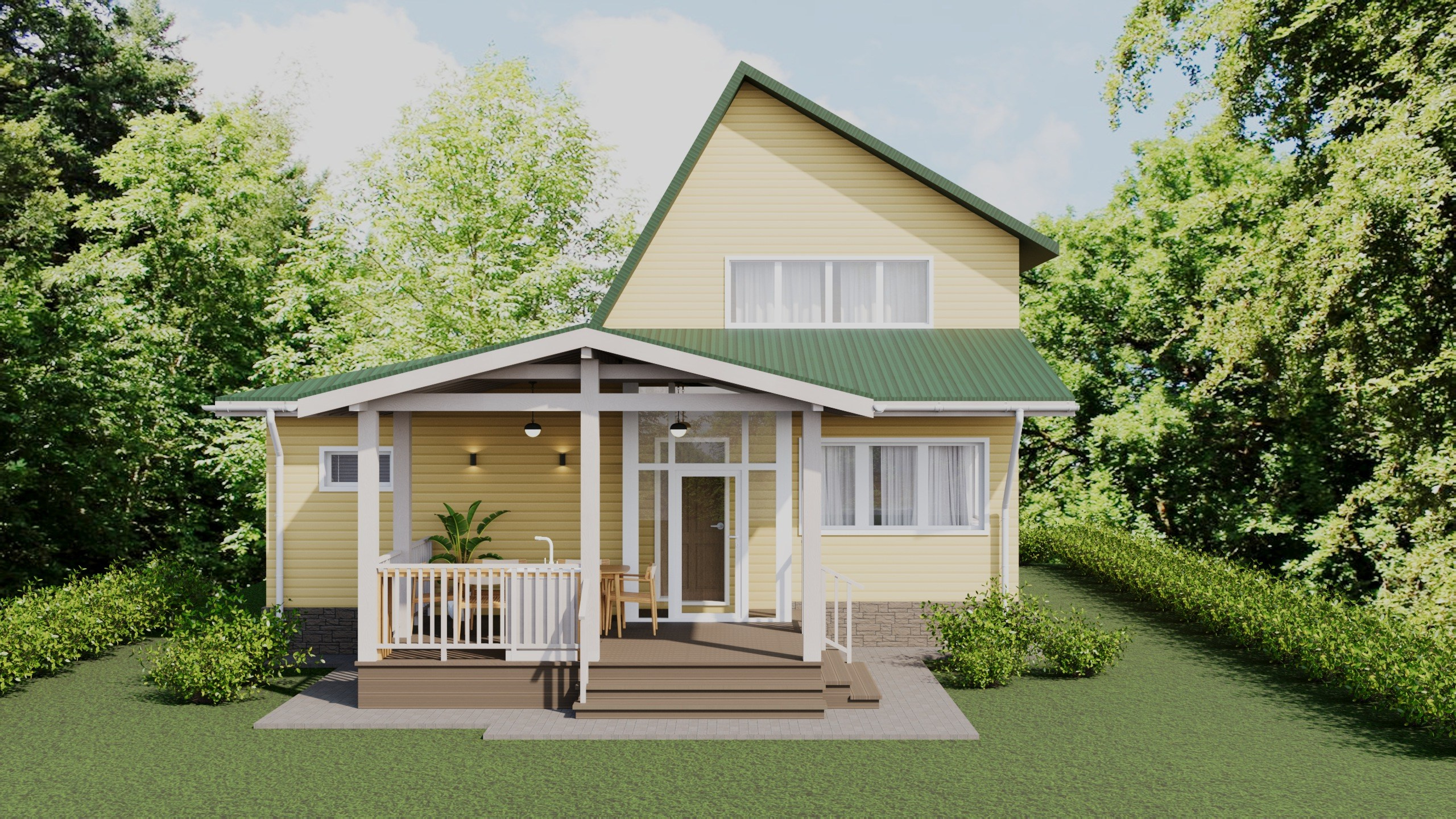 Дача (пристрой). ПРОЕКТИРОВАНИЕ ИНТЕРЬЕРОВ И АРХИТЕКТУРНЫХ РЕШЕНИЙ В СТУДИИ SHELOFAST DESIGN