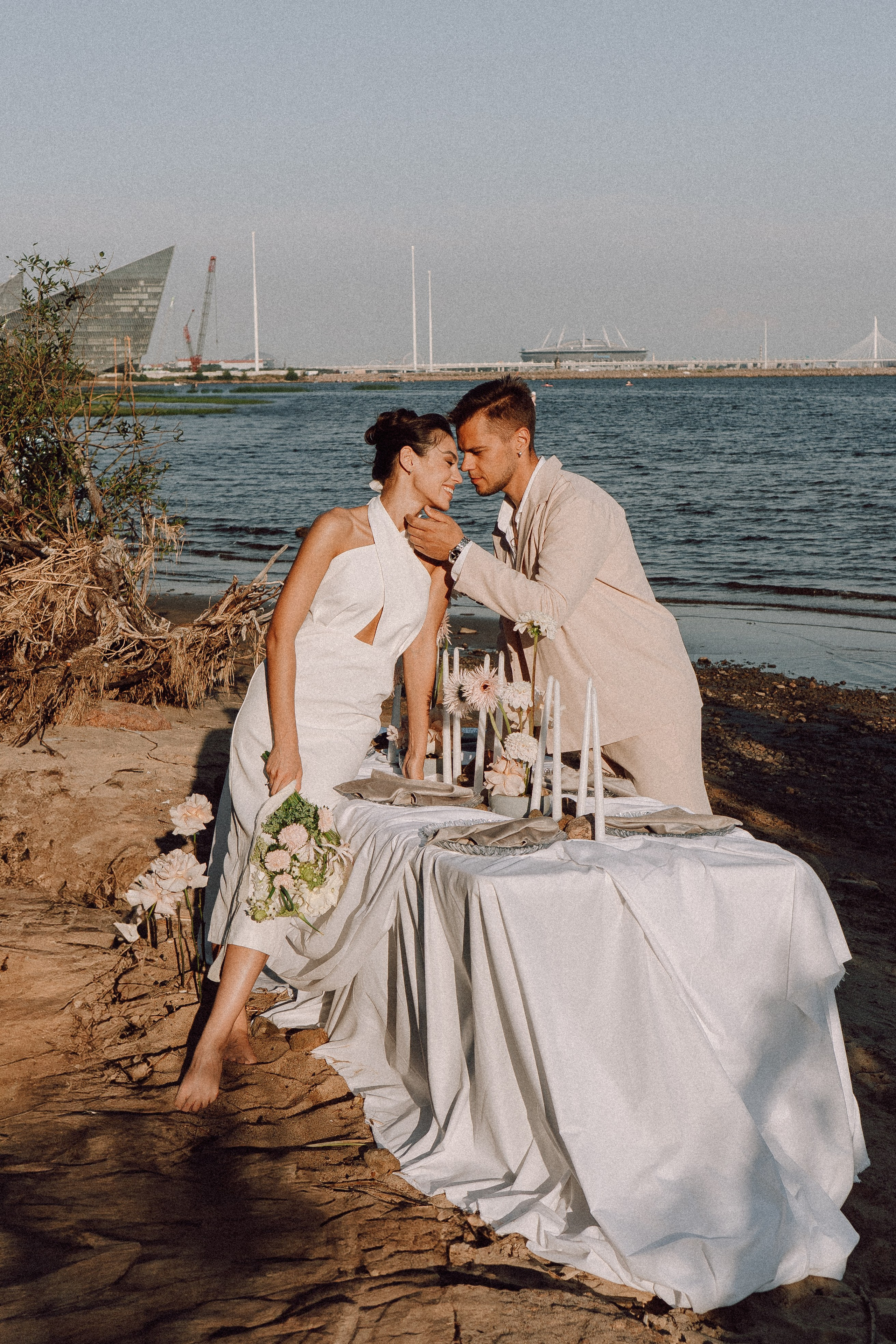 СВАДЕБНАЯ ФОТОСЕССИЯ ВЫЕЗДНОЙ ЦЕРЕМОНИИ (ФИНСКИЙ ЗАЛИВ). Профессиональный фотограф, Санкт-Петербург — Виктория Богомолова