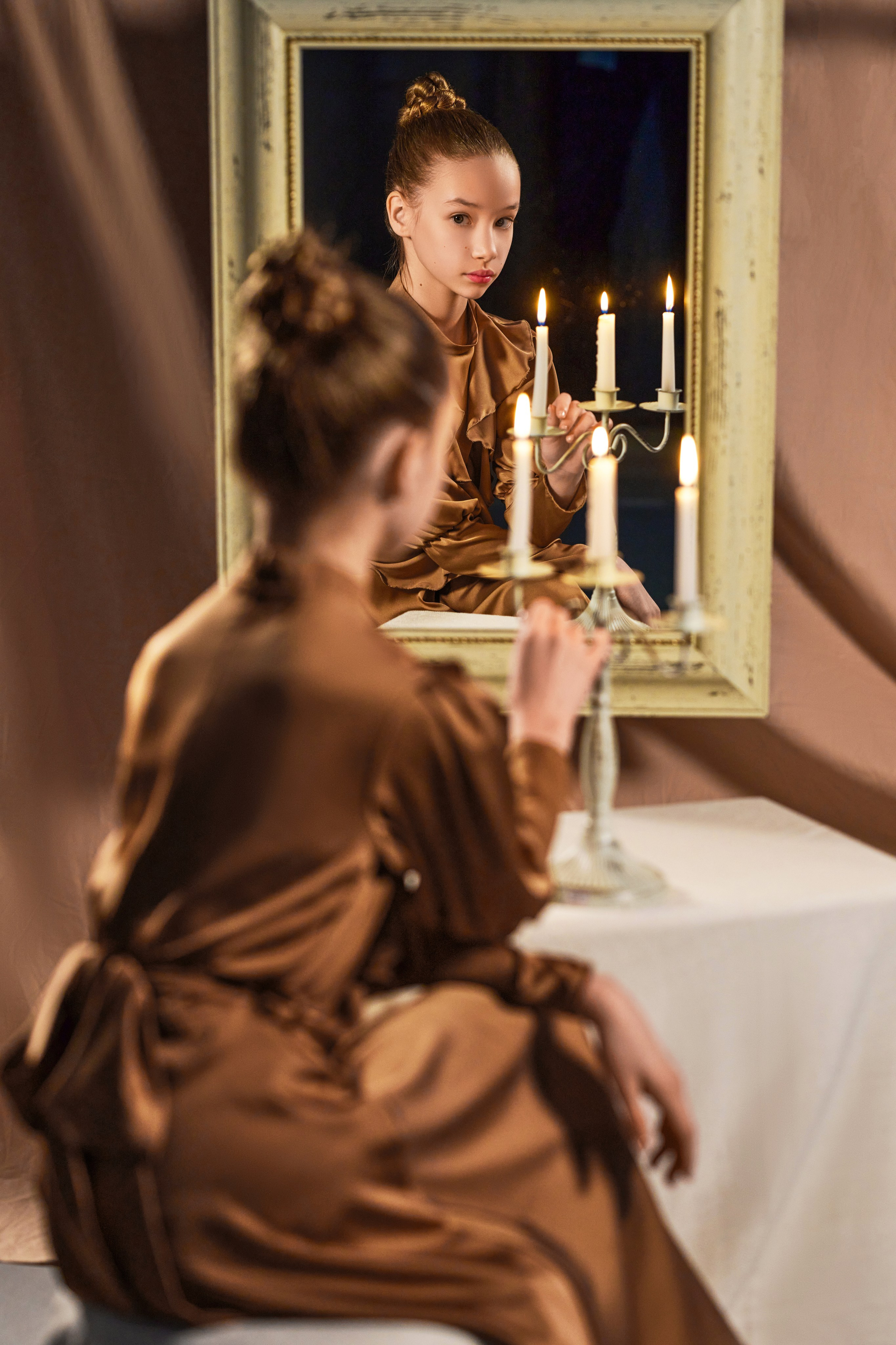 Девушка в фотостудии