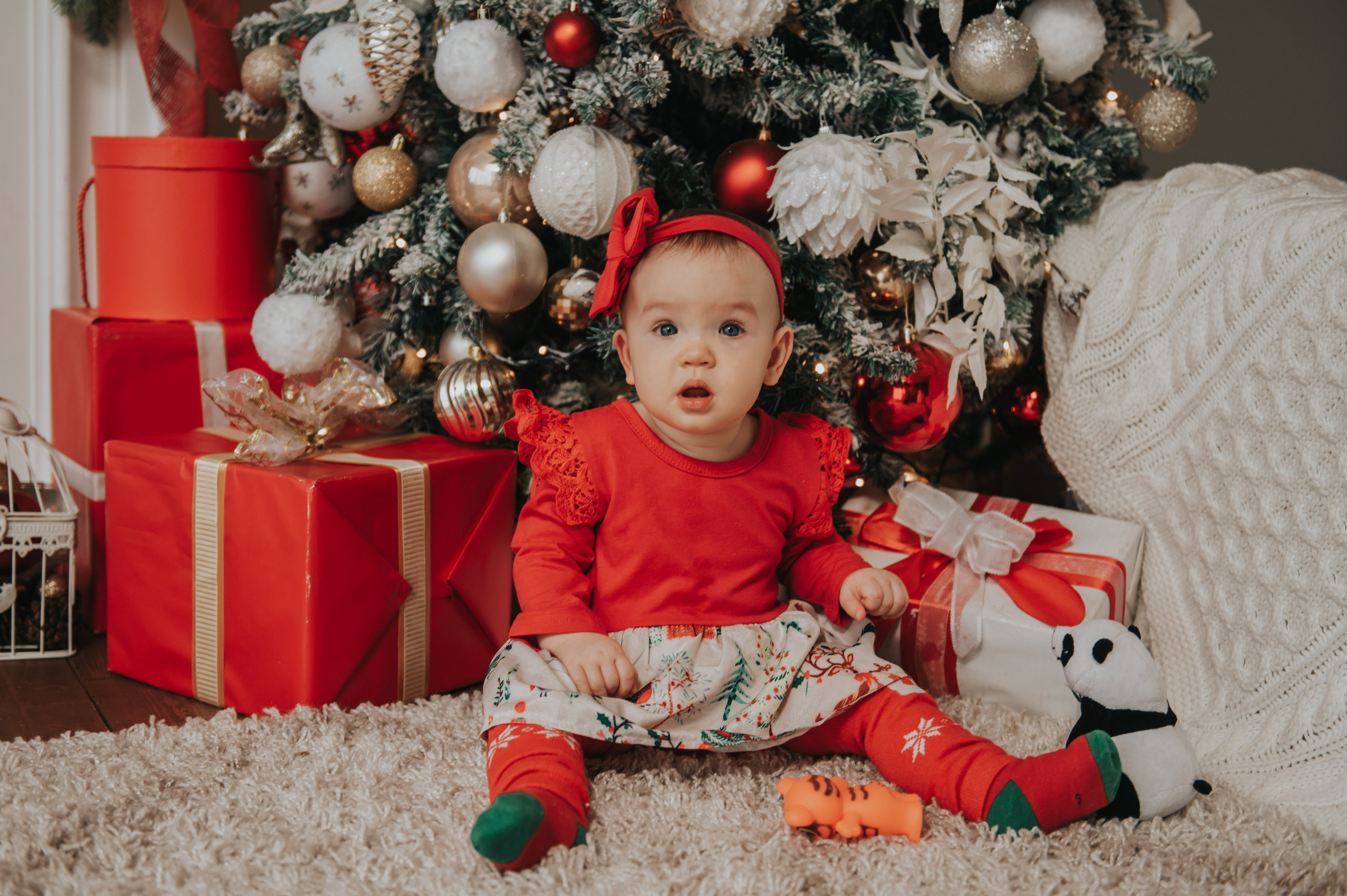 Новогодняя студийная съемка для малышки. Свадебный и семейный фотограф София Невская