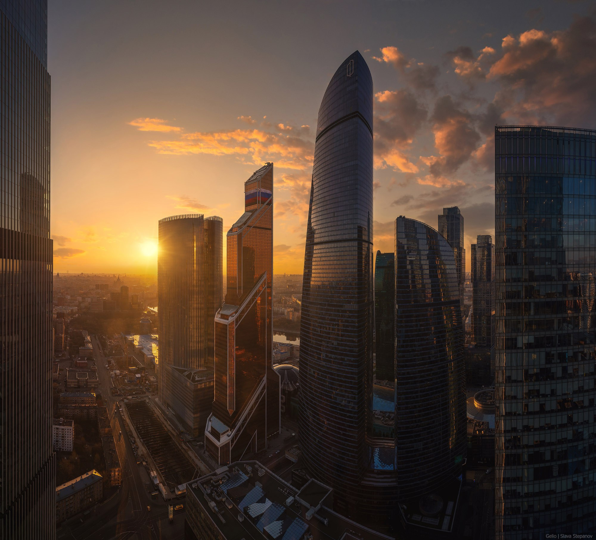 Москва-Сити на рассвете