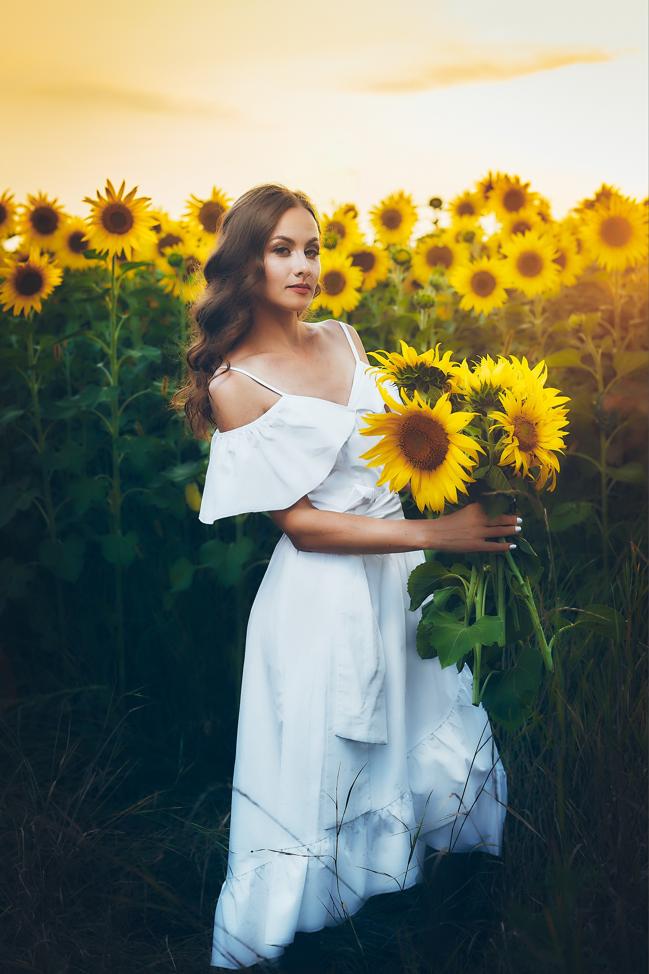 Ольга. Подсолнухи. Петр Ступень. Свадебное, семейное фото и видео. Москва. Краснодар