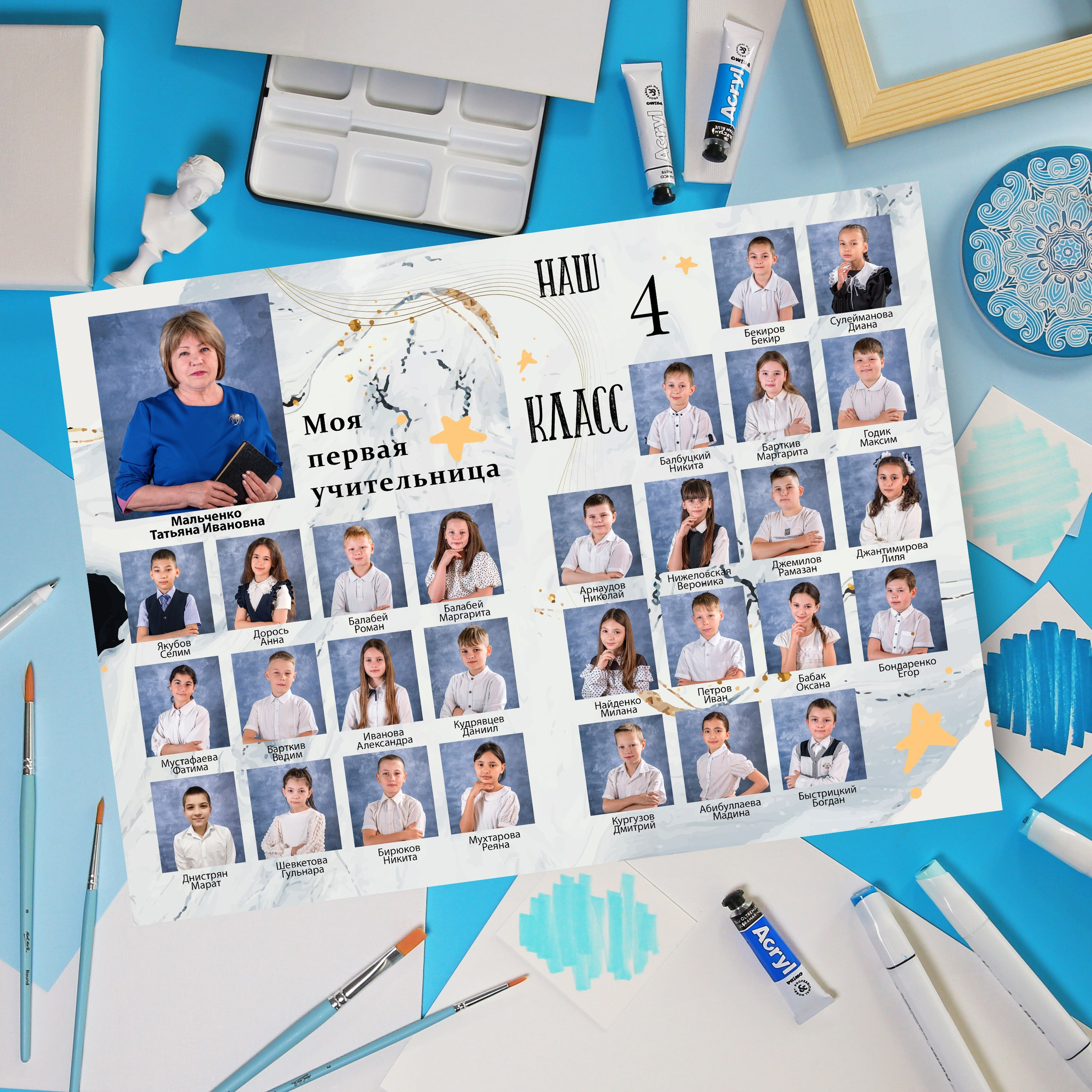 Виньетка и общее фото. Выпускные альбомы в Крыму